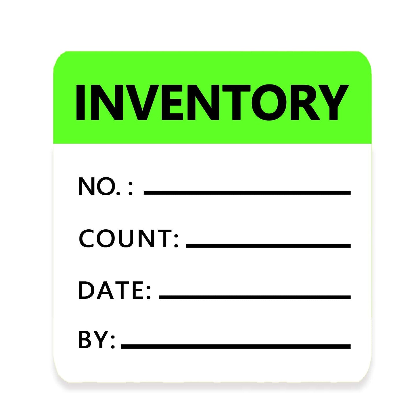 Top label 1.8x2 Inch Inventory Label,Inventory organizer Stickers,Inventory Control Labels,500 Pcs,Green,1.8x2 Inch
