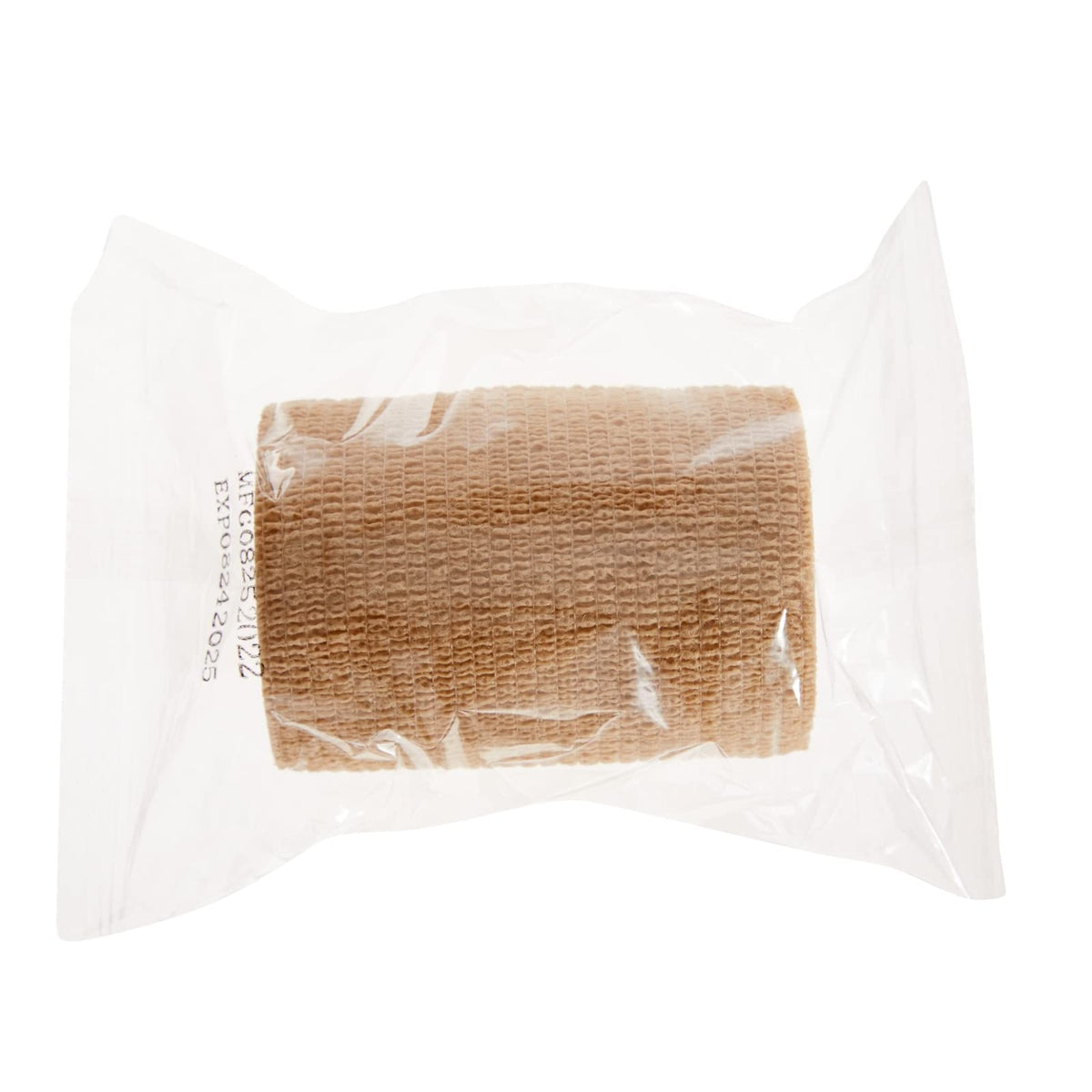 Juvale Self-Adherent Cohesive Wrap - Breathable Support Athletic Tape - Snug Fit for Tattoo Equipment - Swelling & Strain Aid Sports Tape - 3 in x 5 yd, Pack of 12, Tan 3" x 5 Yards