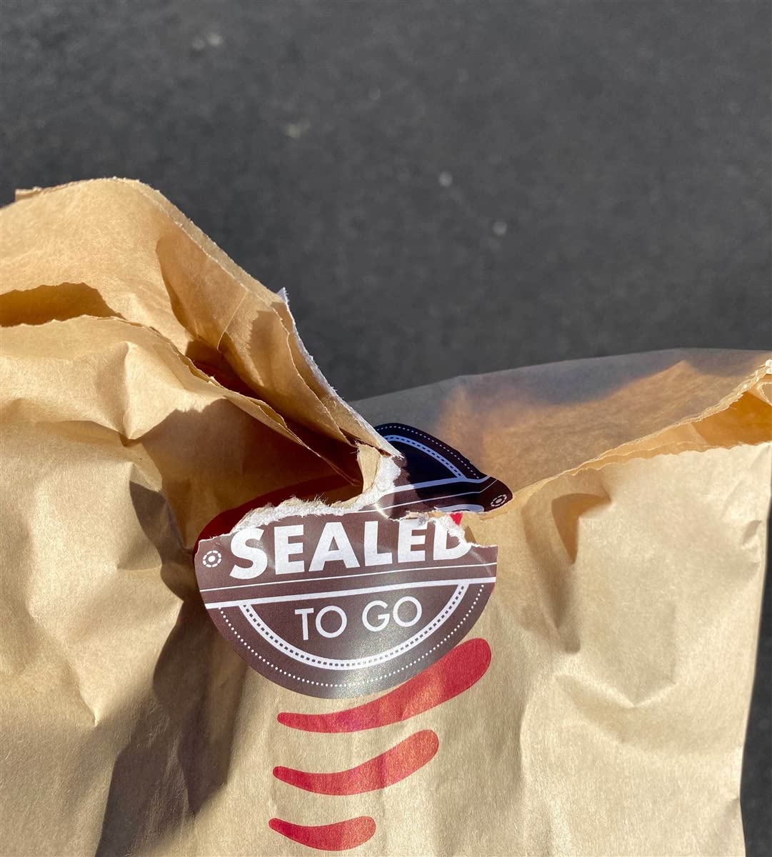 Sealed to Go Food Delivery Tamper Labels 2 Inch 500 Total Labels