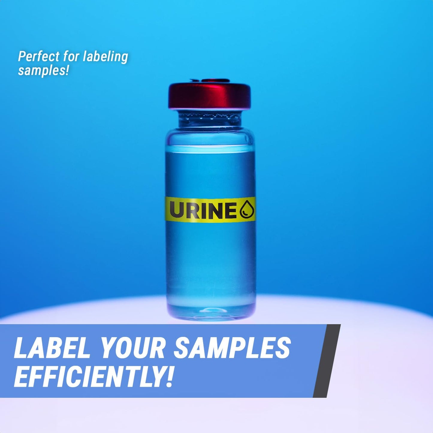 TucoDeals | 1.625" X 0.375" Urine Specimen Medical Stickers - Yellow Medical Laboratory Testing Healthcare Veterinary Label Stickers, Strong Adhesive (300 Labels on Sheet) 300 Labels