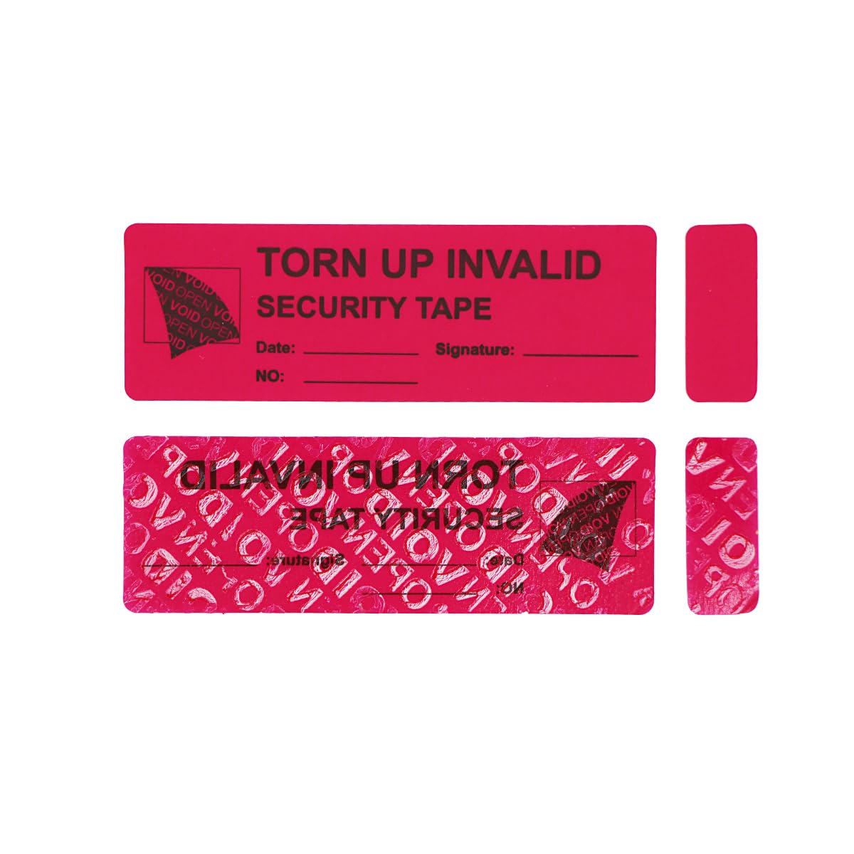 100Pcs Tamper Evident Security Void Stickers1x3 inch Red No Transfer No Damage to Protected Item Tamper Proof Labels Safety Torn up Invalid Seals Tape 1x3 inch