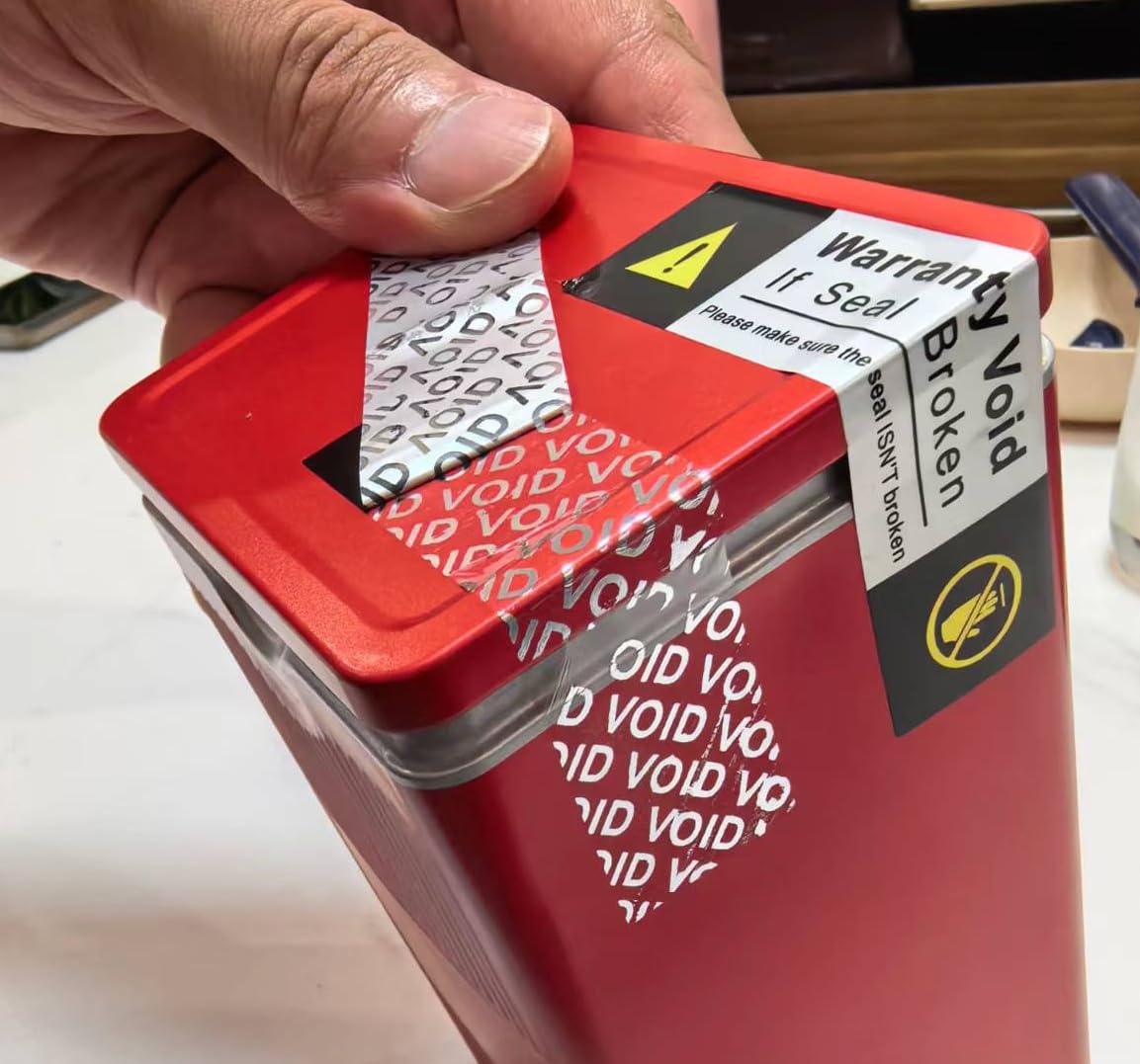 Total Transfer Tamper Evident Security Warranty Void Seals/Stickers High Security Tamper with Serial Numbers for Reusable Package(2x8cm, Silver)