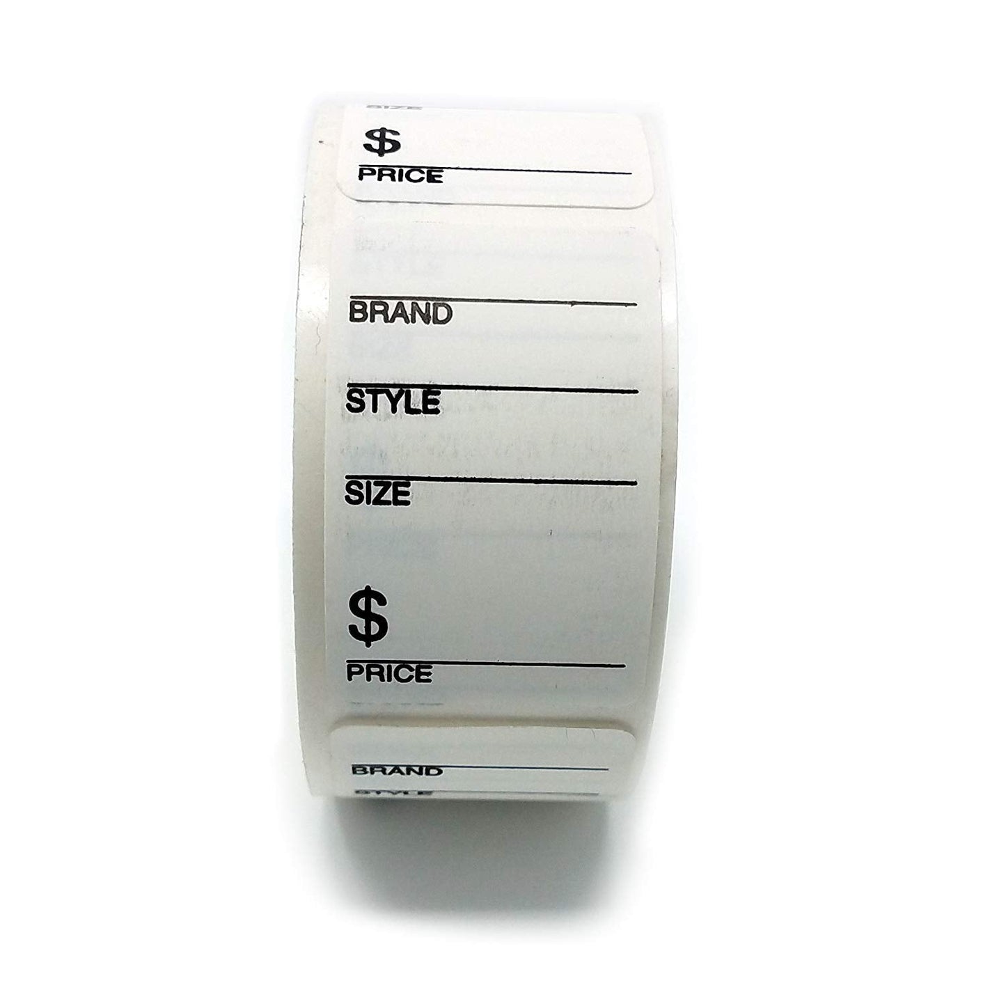 Self Adhesive Shoe Store Labels - Brand, Style, Size & Price Sticker Roll, 500 Pack