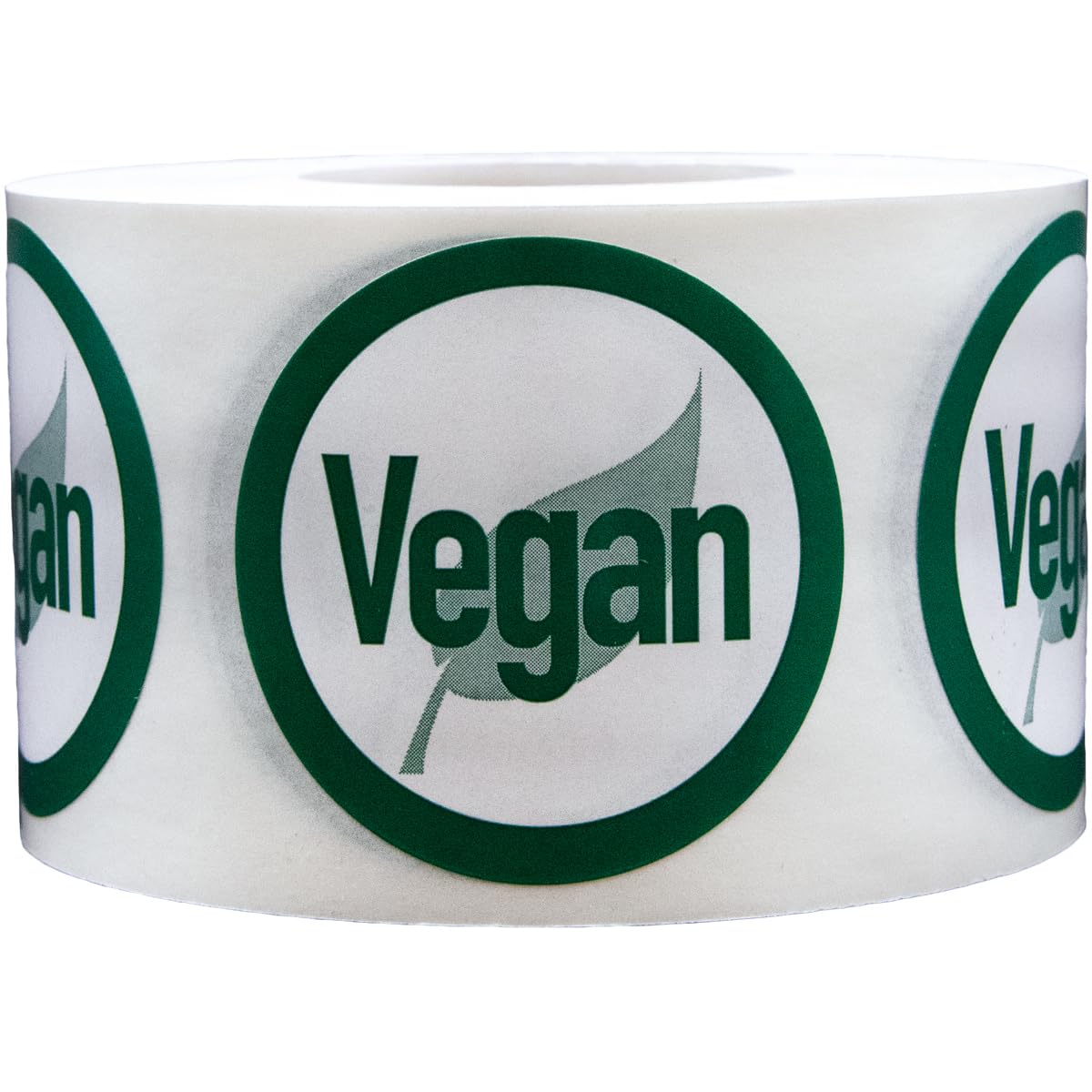 Vegan Food Rotation Labels 1.5 Inch Round Circle Dots 500 Adhesive Stickers