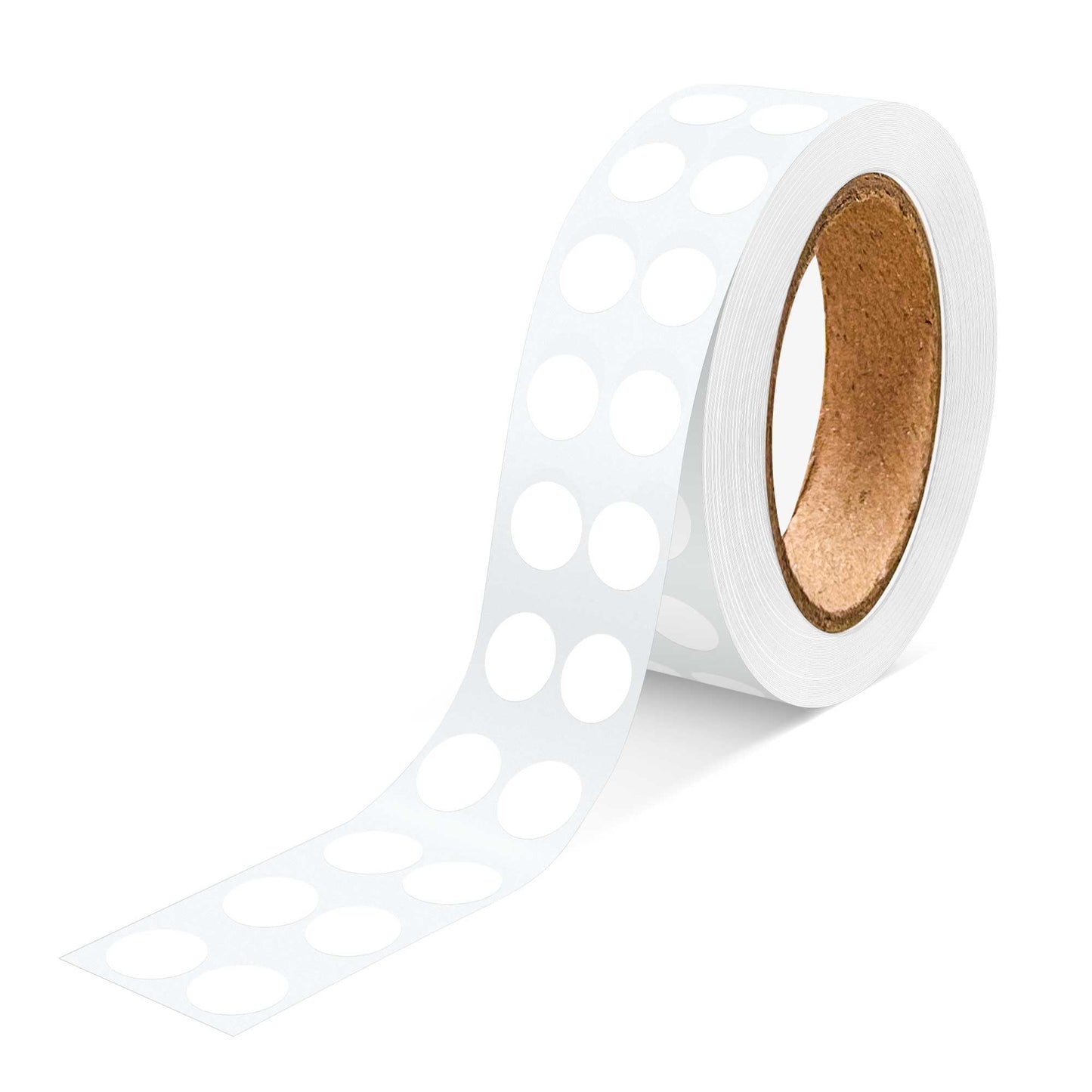 0.25 Inch Round Permanent Adhesive Color-Code Dot Stickers,White Small Dots Label,Pack of 1000 in Dispenser Box White