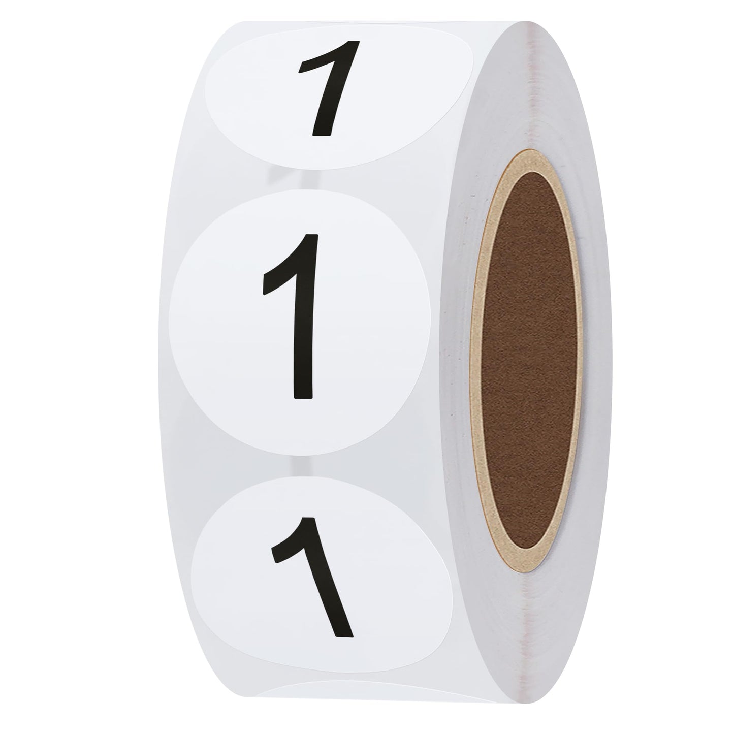 Hybsk Number Stickers 1-10 1" Inch Round Office Warehouse Organization Inventory Storage Labels - 500 per roll 5000 Total Stickers (Gloss Paper) Gloss Paper