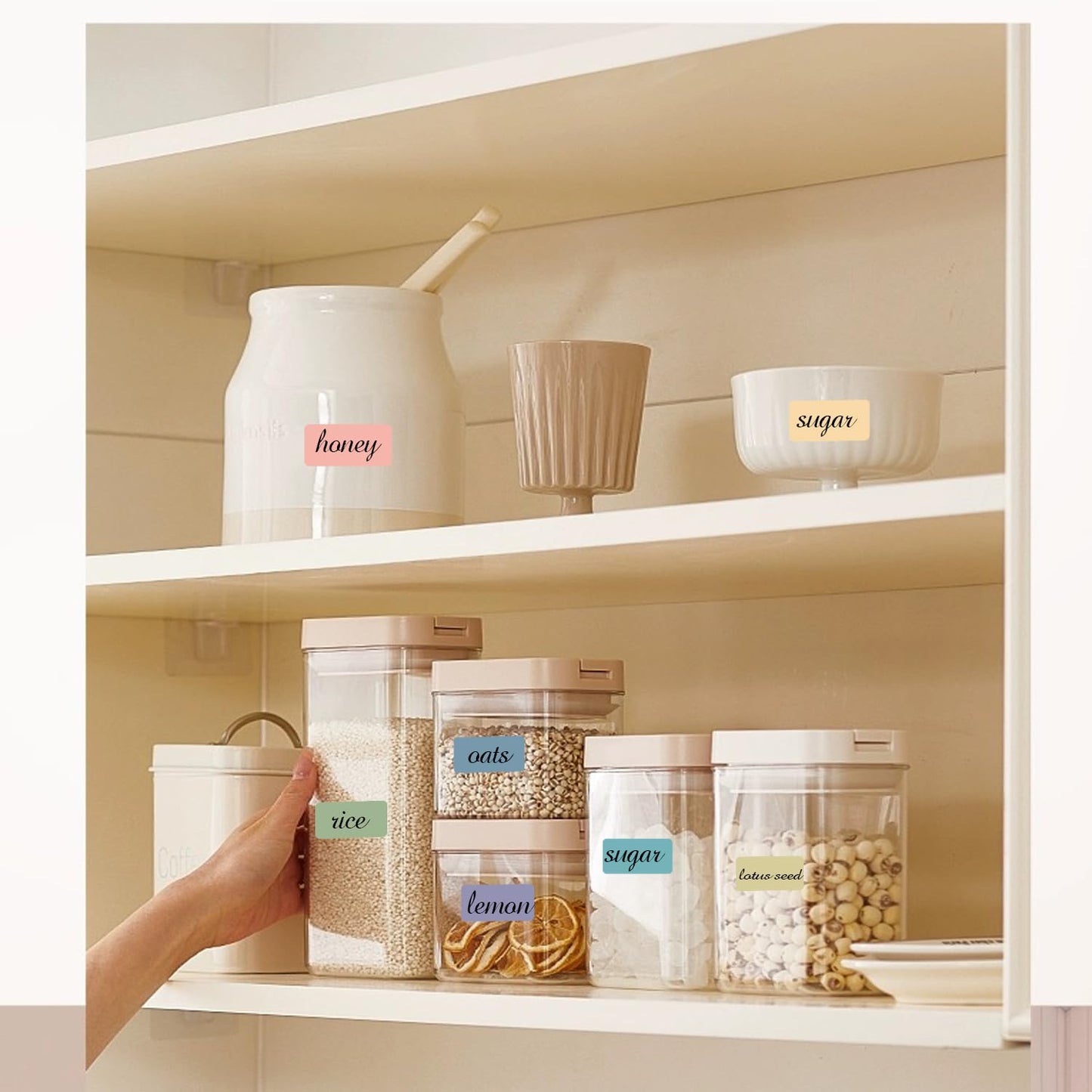 STARLIBOO Removable Labels, 1x2 Inch Color Coding, 360 Stickers, Freezer Tape, Waterproof/Easy Peel Off (8 Colors Morandi) Morandi-a 1*2 inch