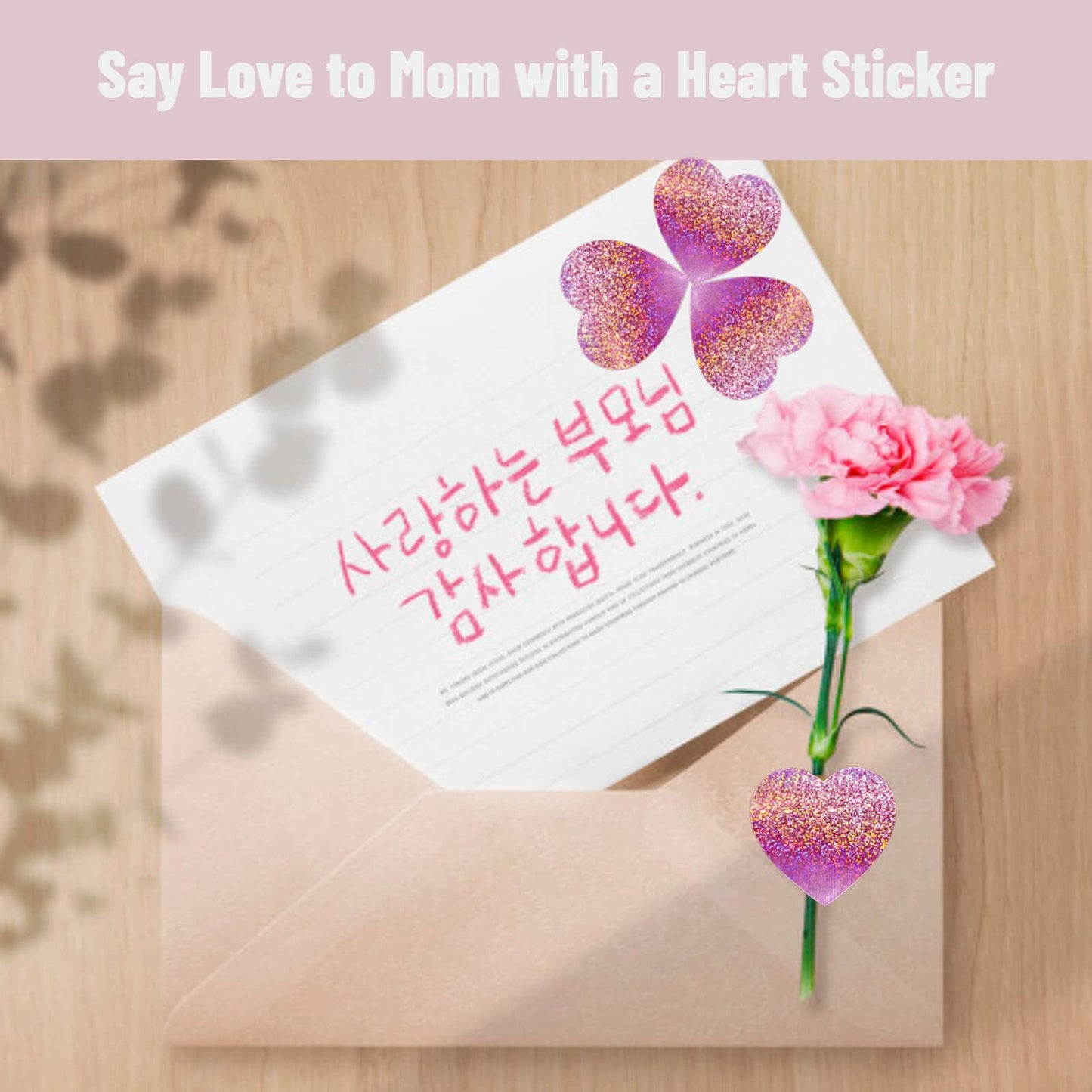 500Pcs Heart Stickers, 1 Inch Glitter Small Heart Shaped Sticker, Love Stickers for Valentines Day/Mothers' Day/Wedding, Decorations for Envelops Gift Wraps, Offices, Teachers & Classrooms