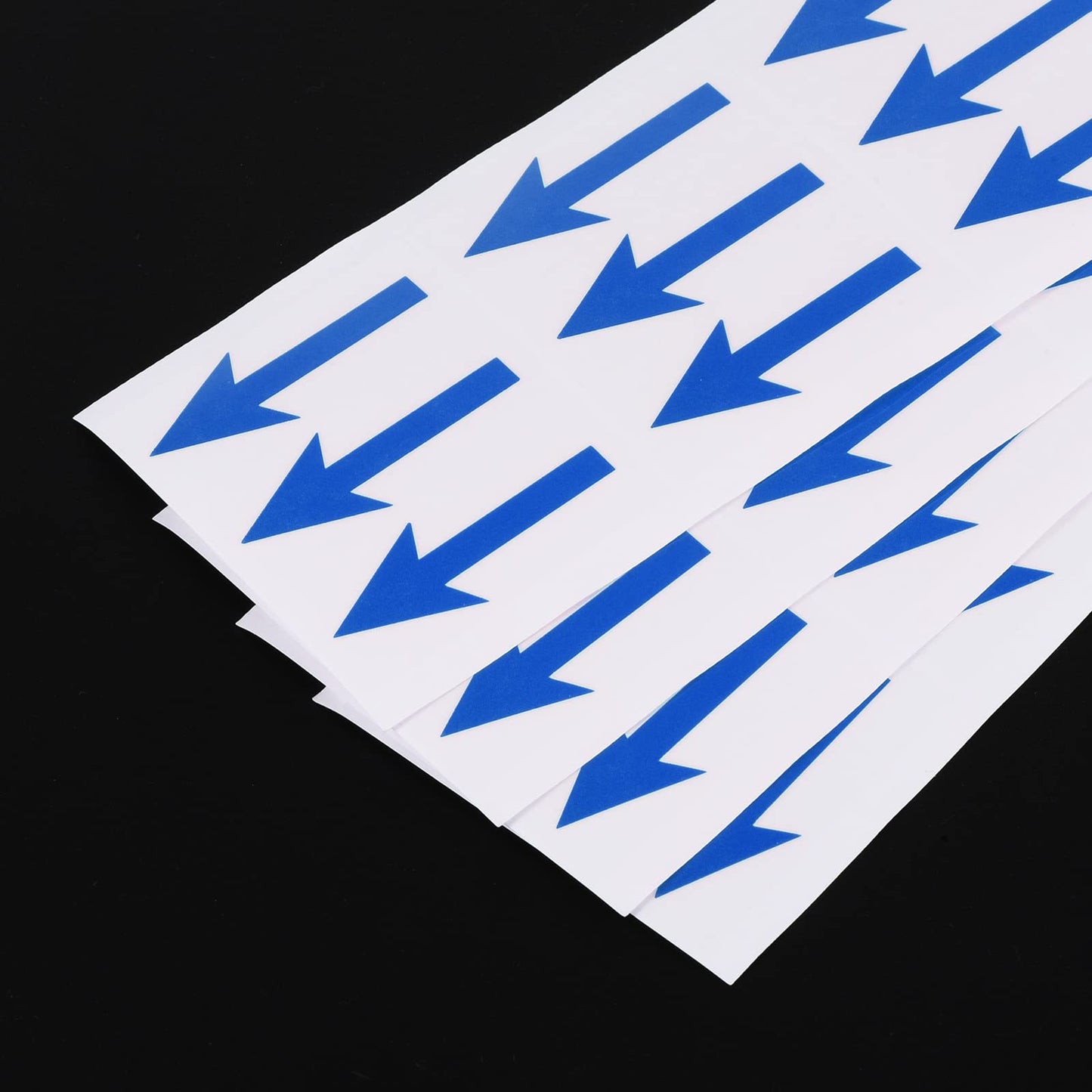 PATIKIL Small Arrow Stickers 2x0.8", 10 Sheet PET Self Adhesive Inspection Indicator Label for Industrial Work, Blue