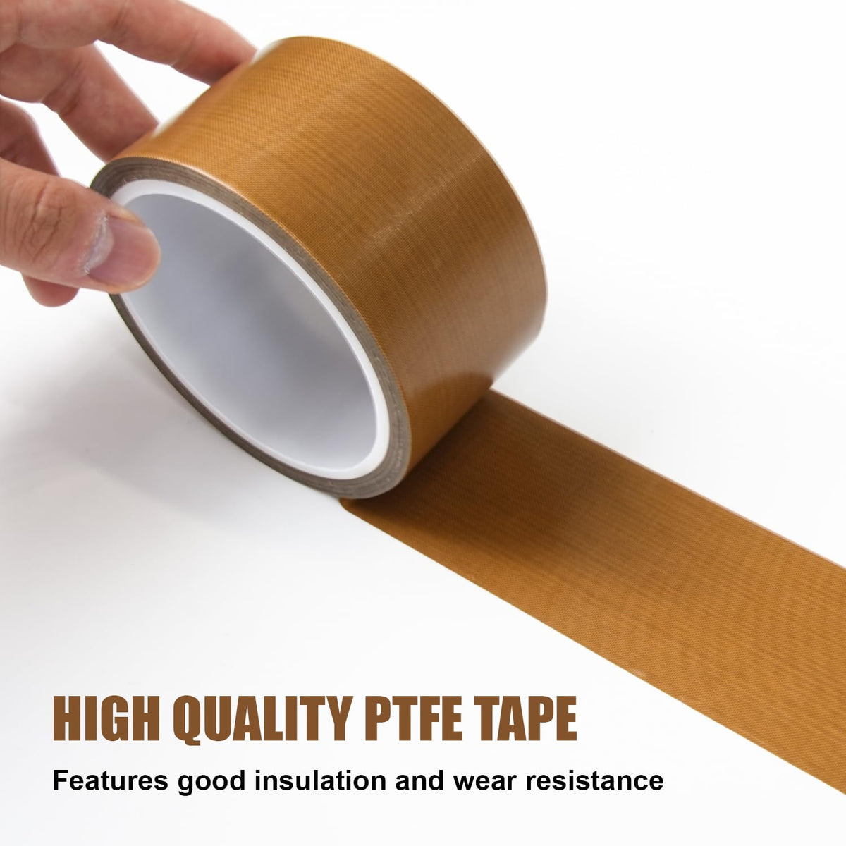 Teflone Glass Cloth Tape (3 inch x 33 Feet x 0.18mm), High Temperature PTFE Heat Resistant Adhesive Tape Non-Stick Surface for Vacuum Sealer Machine, Heat Press, Packaging, Electrical Use 3inx33ft