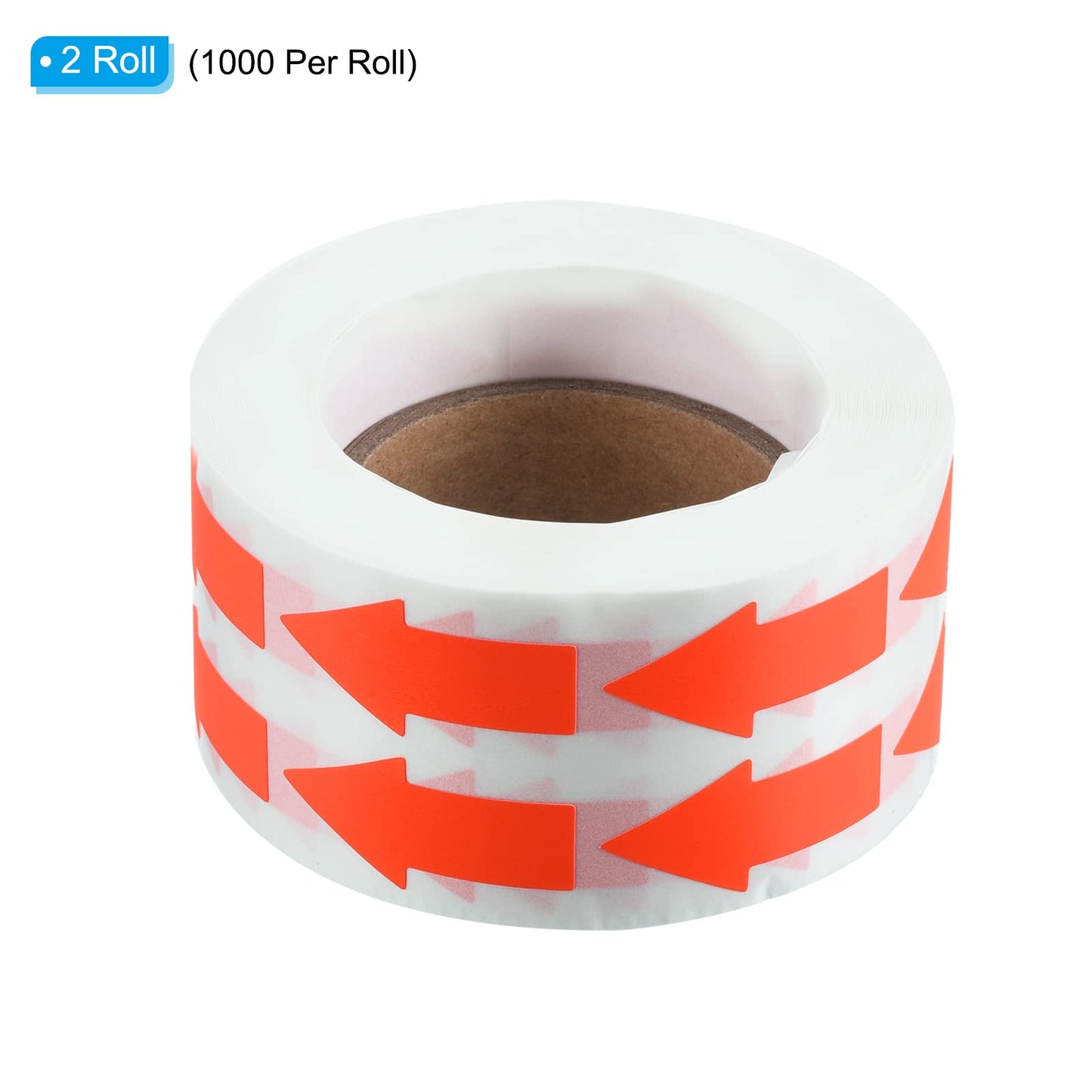 PATIKIL Arrow Sticker 1.2x0.6", 2000 Pcs Adhesive Color Coding Decal for Gas Flow Direction Inspection Defect Marking, Bright Rose Red