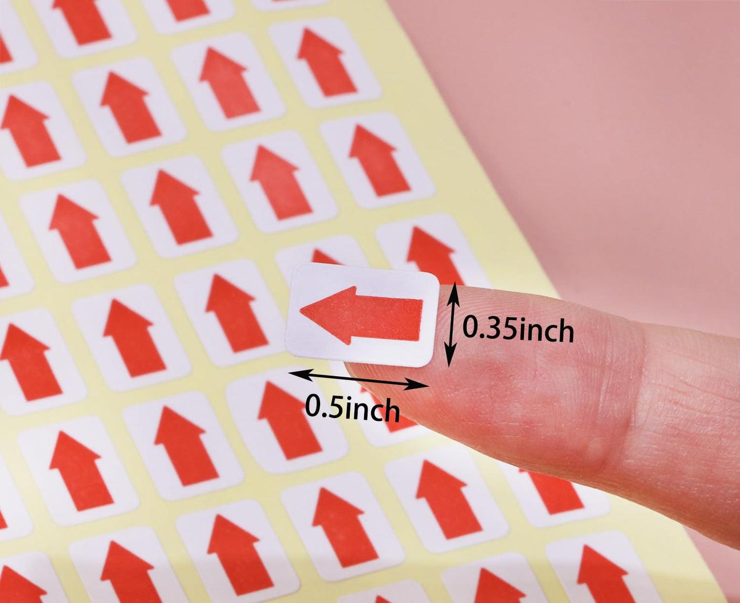 ONLYKXY 2700pcs Arrow Stickers Small Stickers 0.5inch Self Adhesive Label for Shipping Office School Warehouse Packing (Red) Red