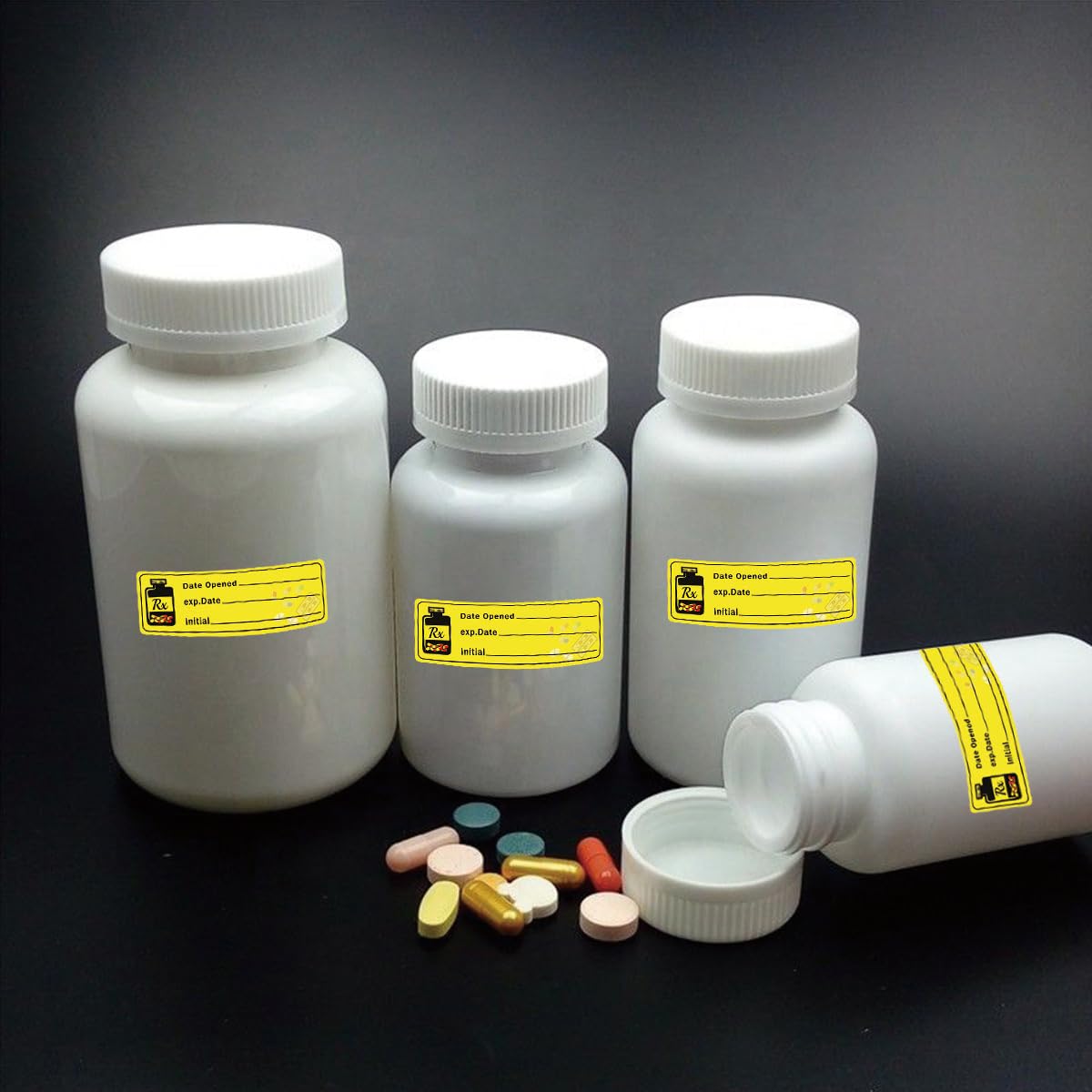 1000 pcs Date Opened Date Expired Stickers 1.5 x 0.5 inch Medication Instruction Pharmacy Expiration Date Drugstore Label Drug Pills EXP Dates Sticker for Inventory Pills Organized