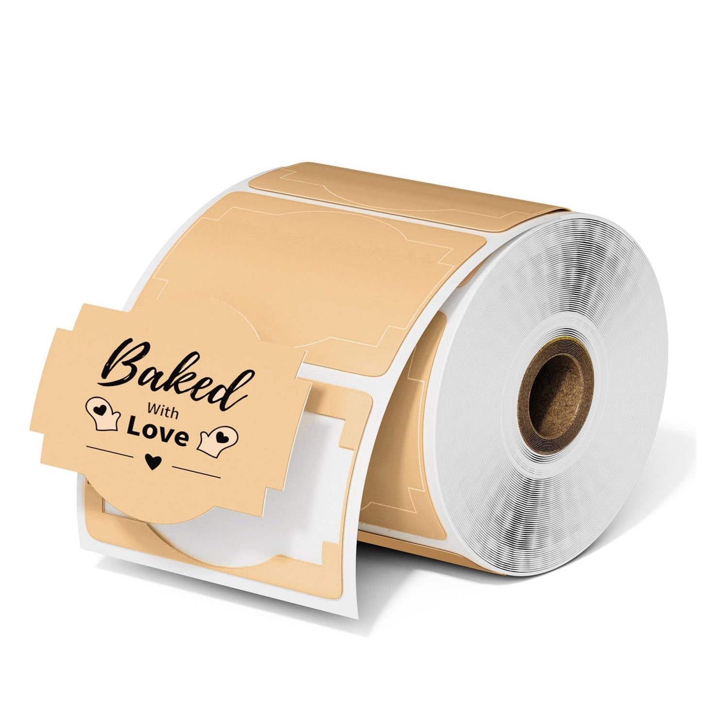 Phomemo Brown Creativity Thermal Labels for Shipping Label Printer for Small Business Supplies - 3" x 2" / 500 Labels/Roll, Commercial Grade Stickers Roll for Custom Stickers Personalized & Business