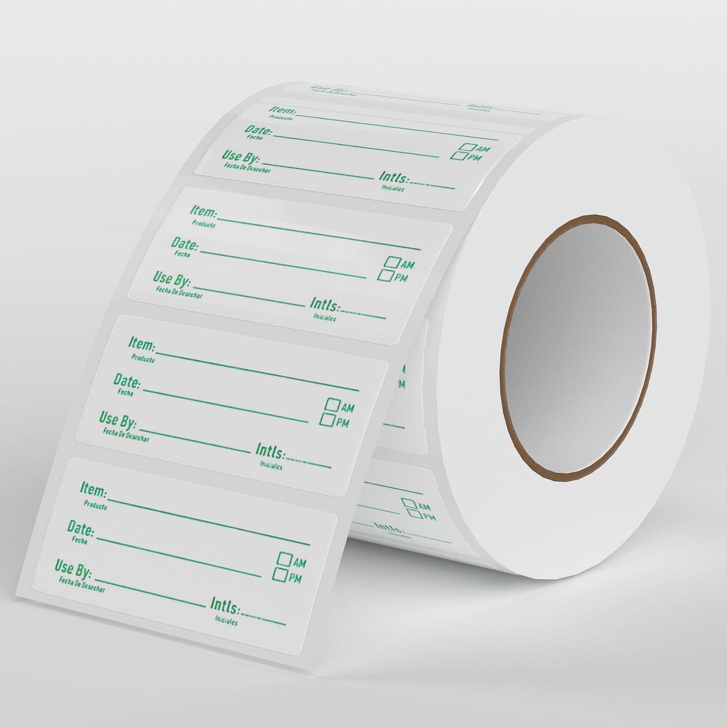 Labels for Food Containers, Kitchen Labels, 2x1 Inch Food Labels Stickers, Freezer Labels to Write On, Removable Labels Tape for Food Storage, Bottle Labels (Green, 500pcs) Green
