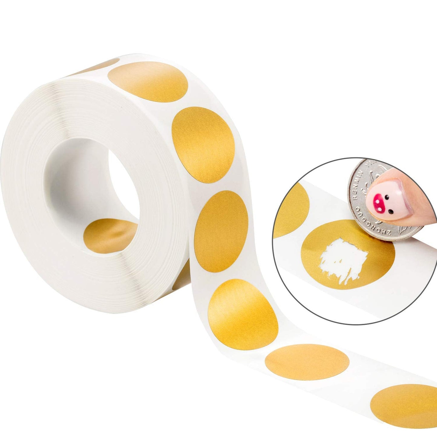 1 Roll 1000 Pieces 1 Inch Round Scratch Off Stickers DIY Stickers for Gender Reveal Reward Programs Scratch Tickets Raffle Ticket Games
