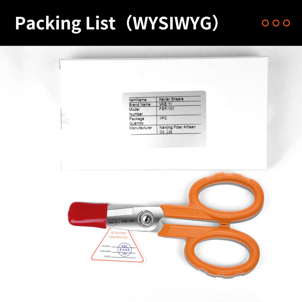 FSP-101 Anti Slip Kevlar Scissor,Electrician Scissors,For Cutting Fabric, Kevlar, Tape, Cable, Leather, Partner for Working Technicians, Electricians,FTTX Working Technicians FSP-101