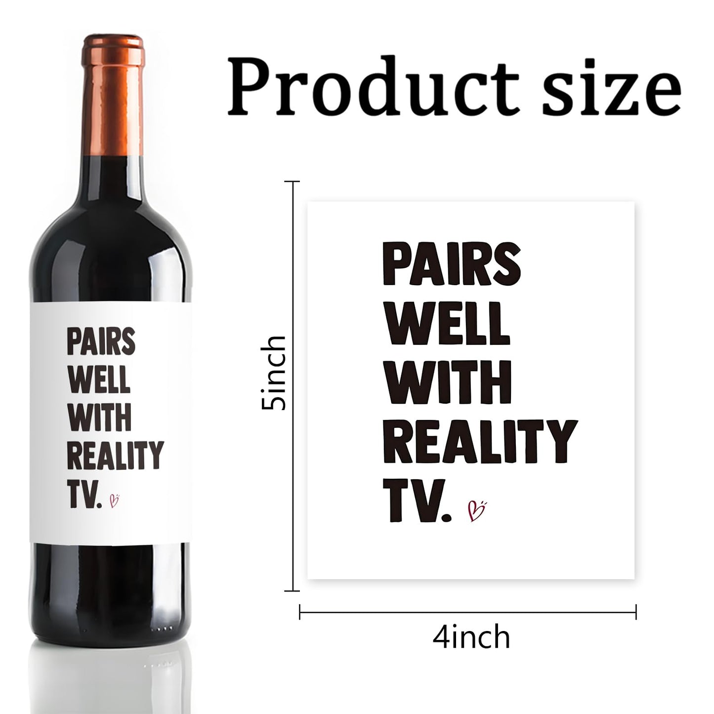 24 Pcs Pairs Well with Reality TV Wine Labels TV Show Wine Bottle Stickers TV Show Fans Wine Labels for Bottles Gifts for Women Men Friends