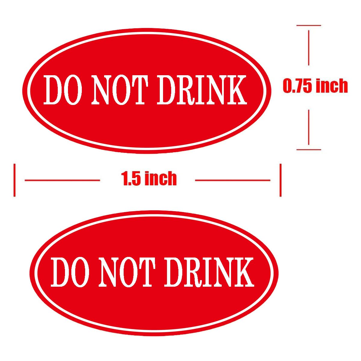 Do Not Drink Warning Labels Stickers,Fluorescent Red Do Not Drink Medical Label Sign Decals,Safety Warning Label,500 Pcs Per Roll
