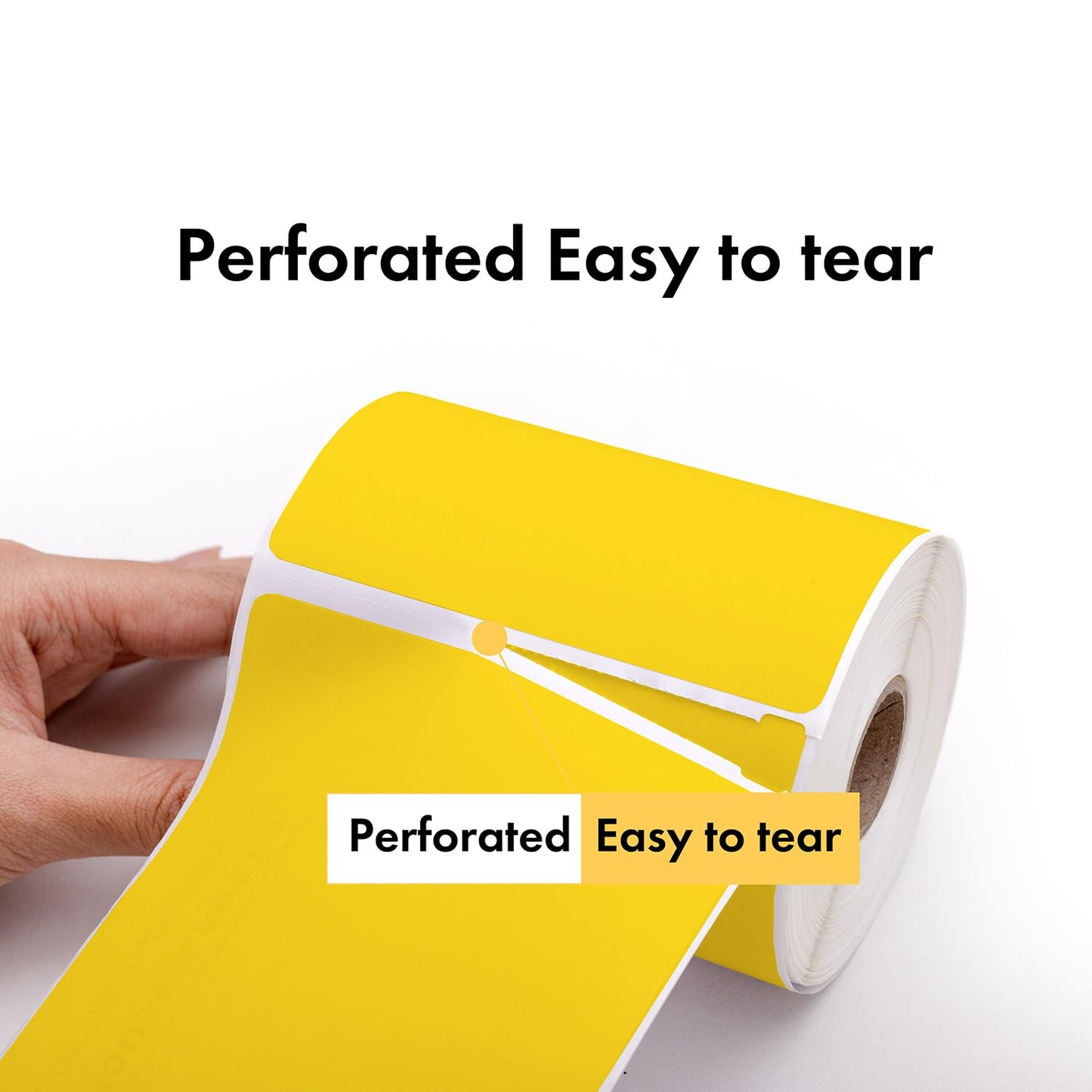 HOUSELABELS 1.5" x 1" Yellow Multipurpose Labels on 1" Core Compatible with Zebra and Rollo Printers, 1 Roll / 520 Labels per Roll
