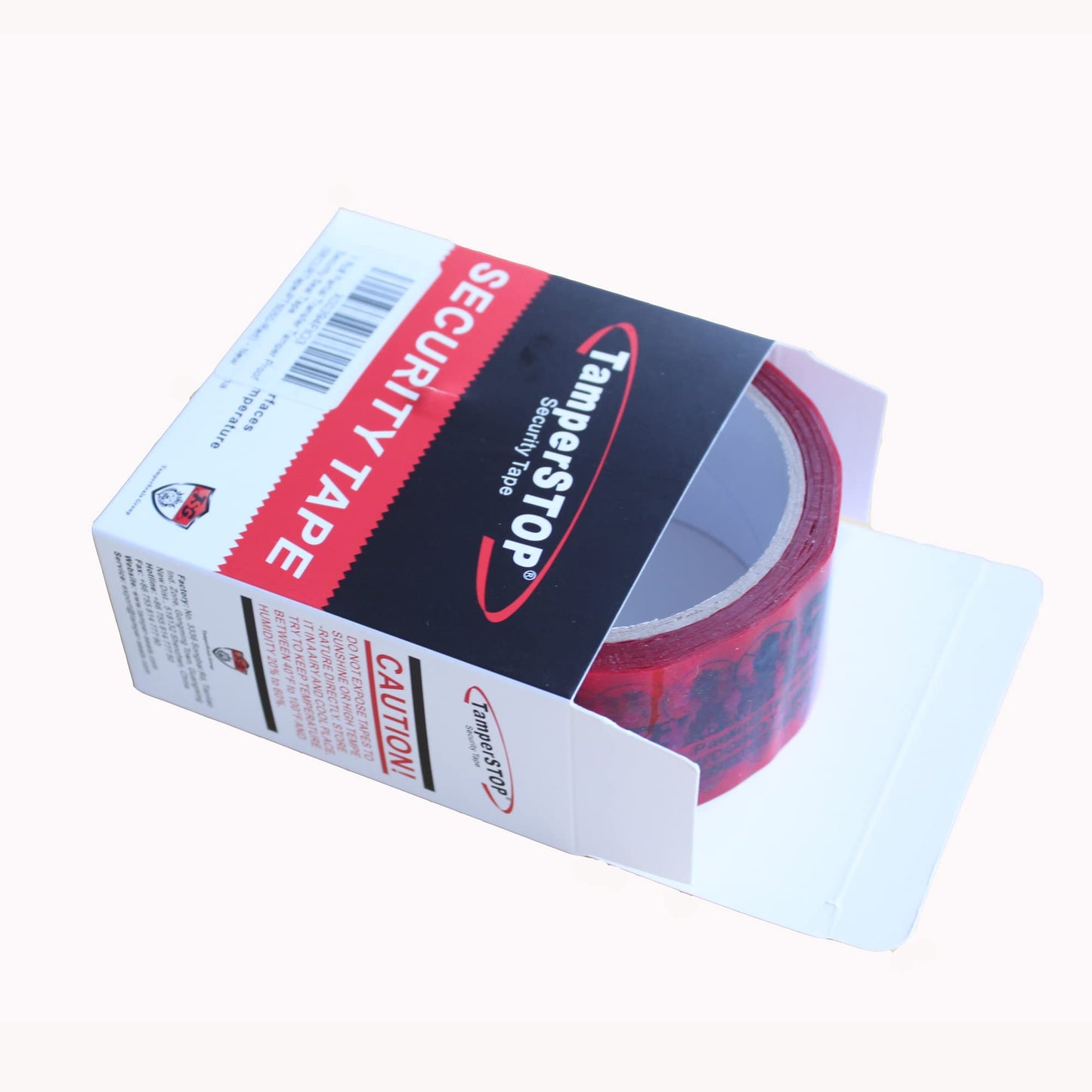 1 Roll Partial Transfer Tamper Evident Security Packing Tape (2 Inches x 55 Yards x 2 Mil, Do Not Break “Caution/VoidOpen”, Red)