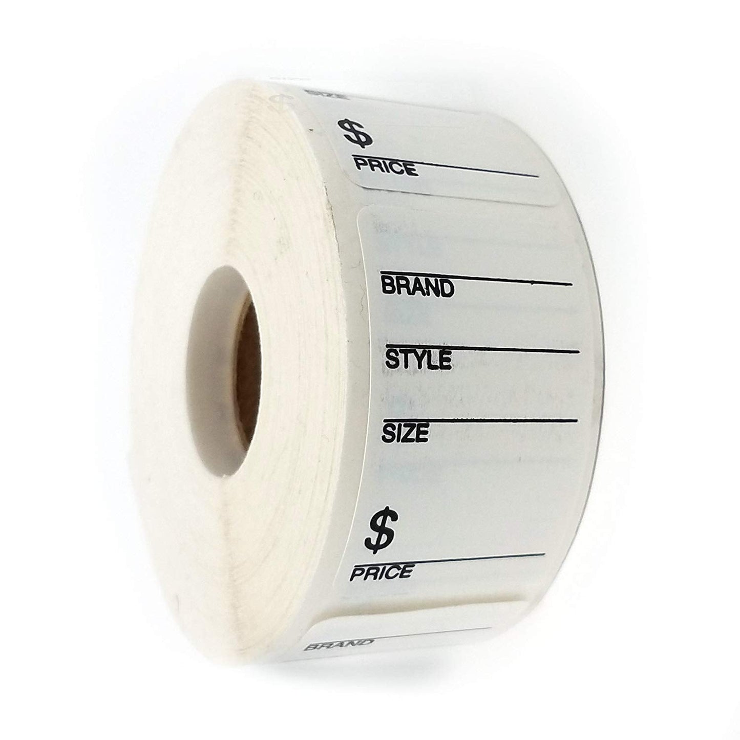 Self Adhesive Shoe Store Labels - Brand, Style, Size & Price Sticker Roll, 500 Pack