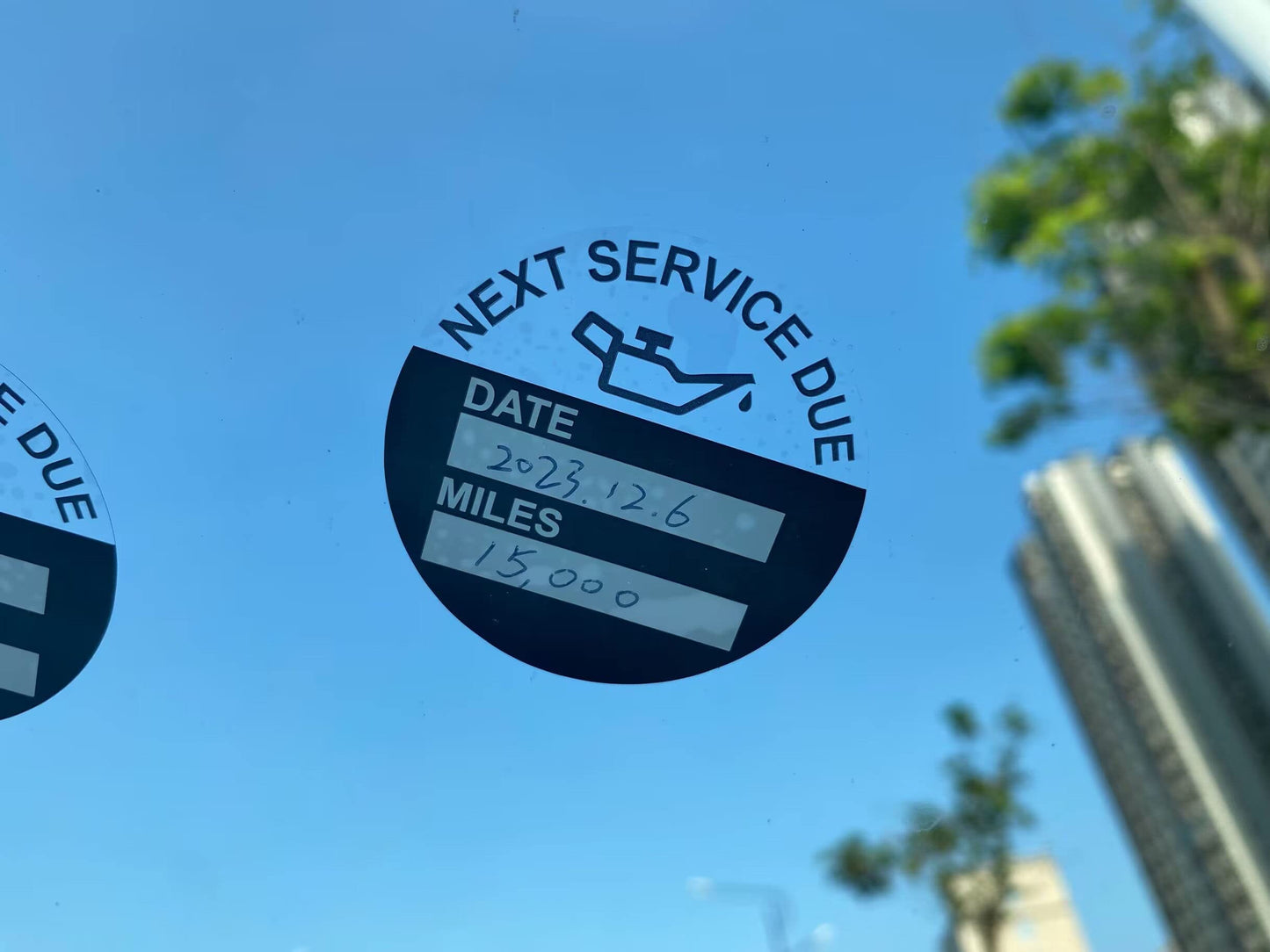 2 inch Oil Change Service Reminder Static Cling Stickers Oil Change Stickers 60 Labels