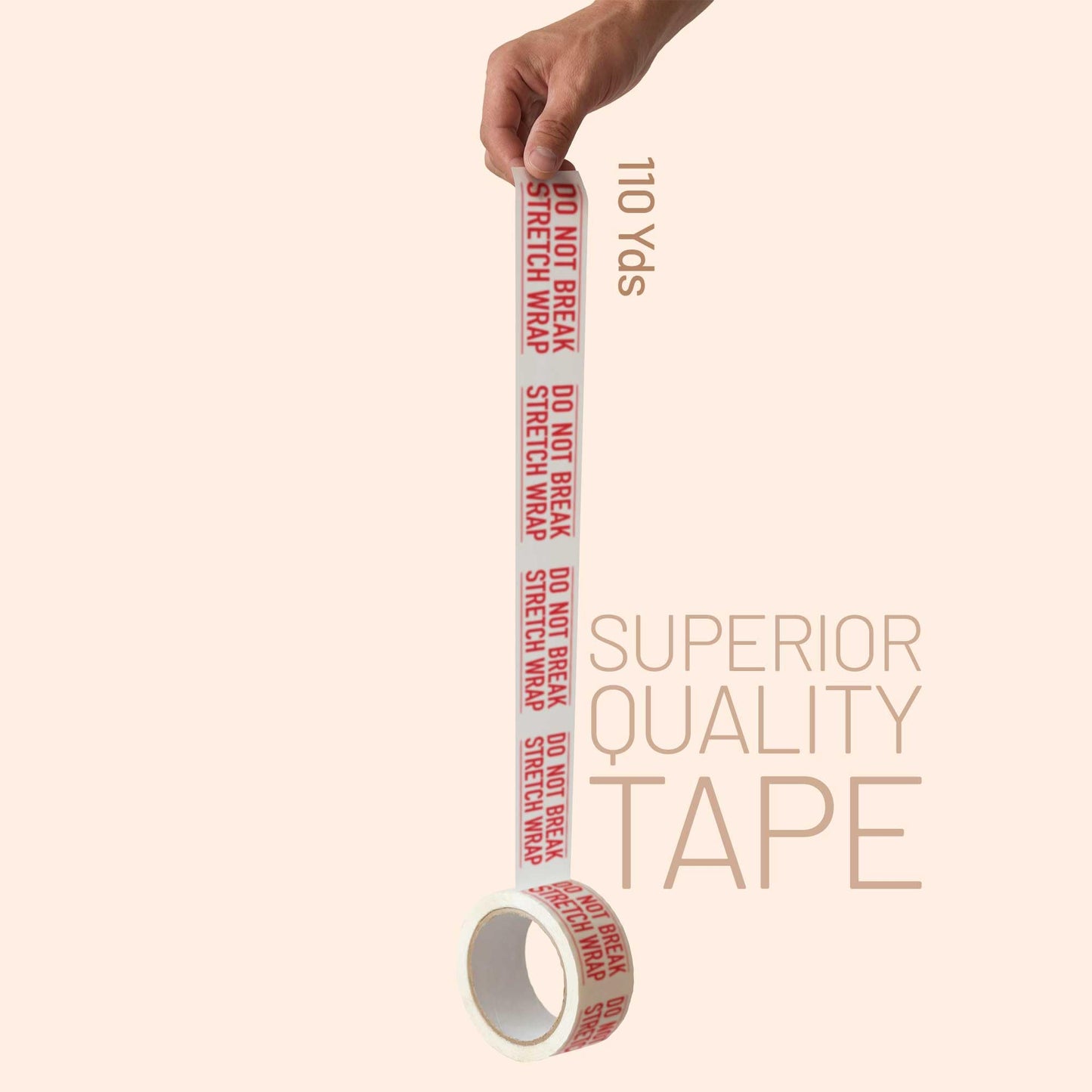 Warning Label Tape for Shipping, Caution Packaging Tape Roll for Parcel, Package, Cardboard, Boxes, HotMelt Sealing Packing Printing Tape 2" x 110 Yard (per roll) (DO NOT Break) DO NOT BREAK