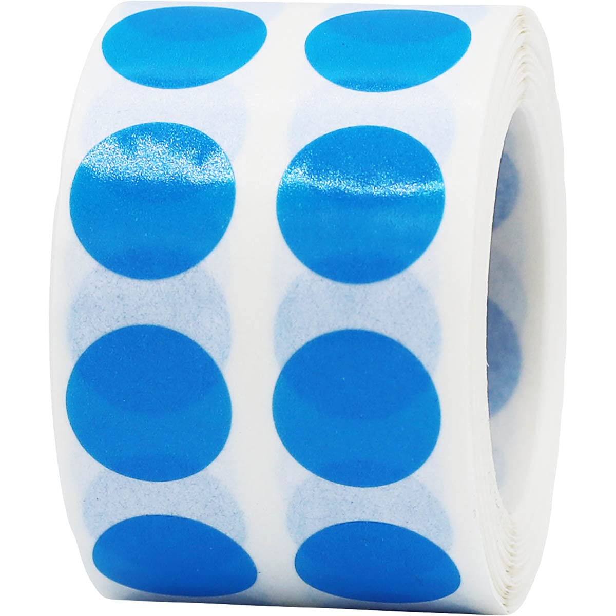 Blue 1/2" Inch Transparent Color Coding Labels, 1,000 Total Adhesive Stickers On A Roll, Ideal for Planners, Journals, Mailing Seals and Crafting Ideas Blue