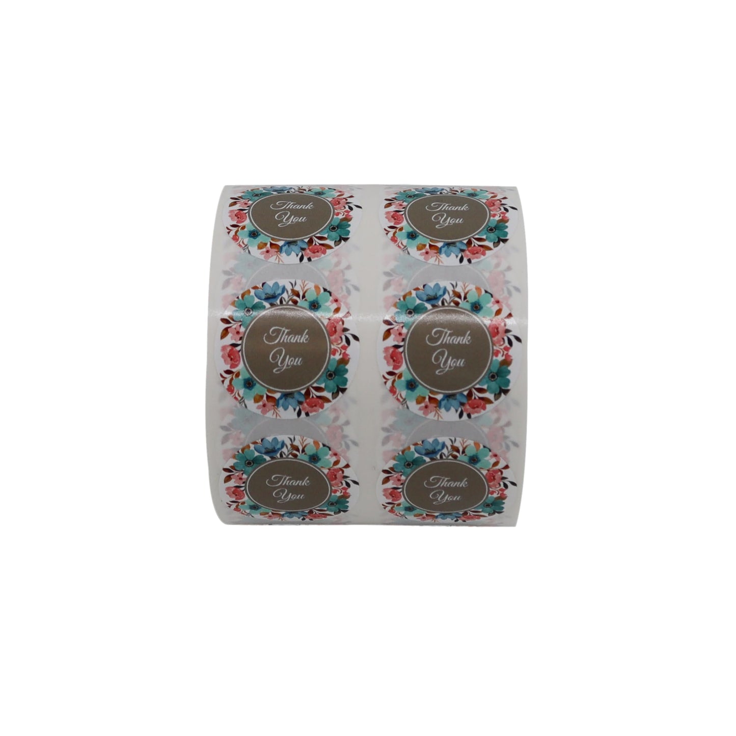 1000pcs 1''Inch Thank You Stickers for Greeting Cards Thank You Plastic Based Label Stickers Floral Design Flower Bouquets Self Adhesive Label (Tear Resistant) (1 Inch, Design 1) 1 Inch