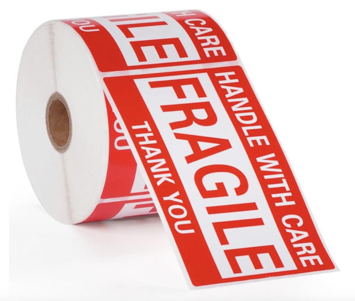 Fragile Label Stickers Handle with Care 3 x 5 Inch 500 Permanent Adhesive Fragile Stickers for Shipping Moving Glass Fragile Labels (1 Roll, 500 Labels)
