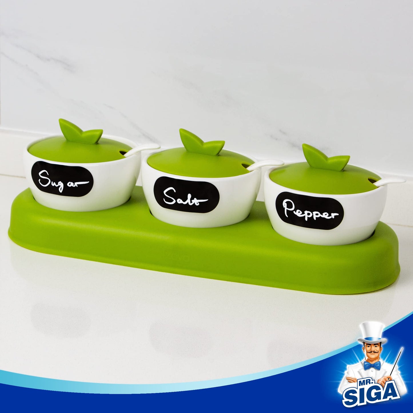 MR.SIGA 96 Removable Labels for Storage Containers, Waterproof Reusable Sticker Labels for Jars Bottles with 1 Erasable Chalk Marker