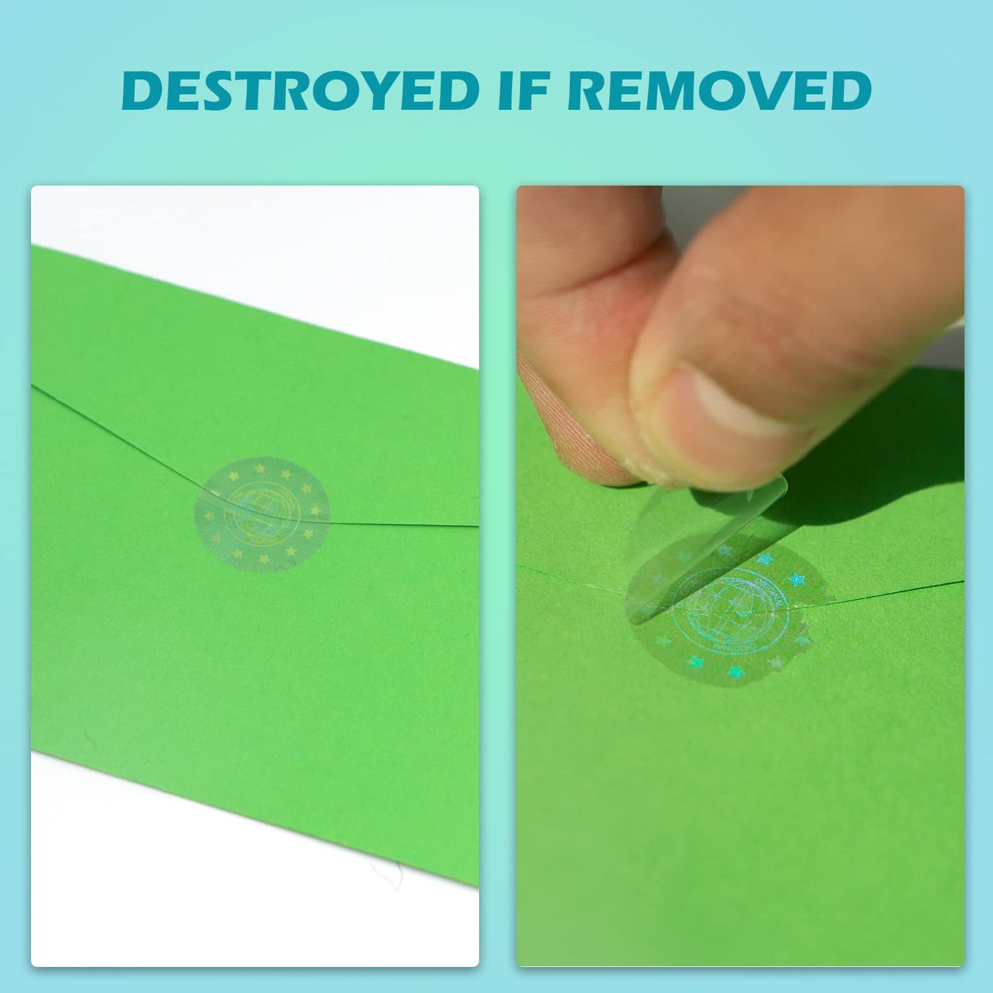 Tamper Evident Labels Hologram Transparent Blank Crystal Clear Sealing Package Seal Self Adhesive Security Warranty Void Tamper Proof Stickers Round 0.8 inch Diameter(320pcs) 1-320pcs