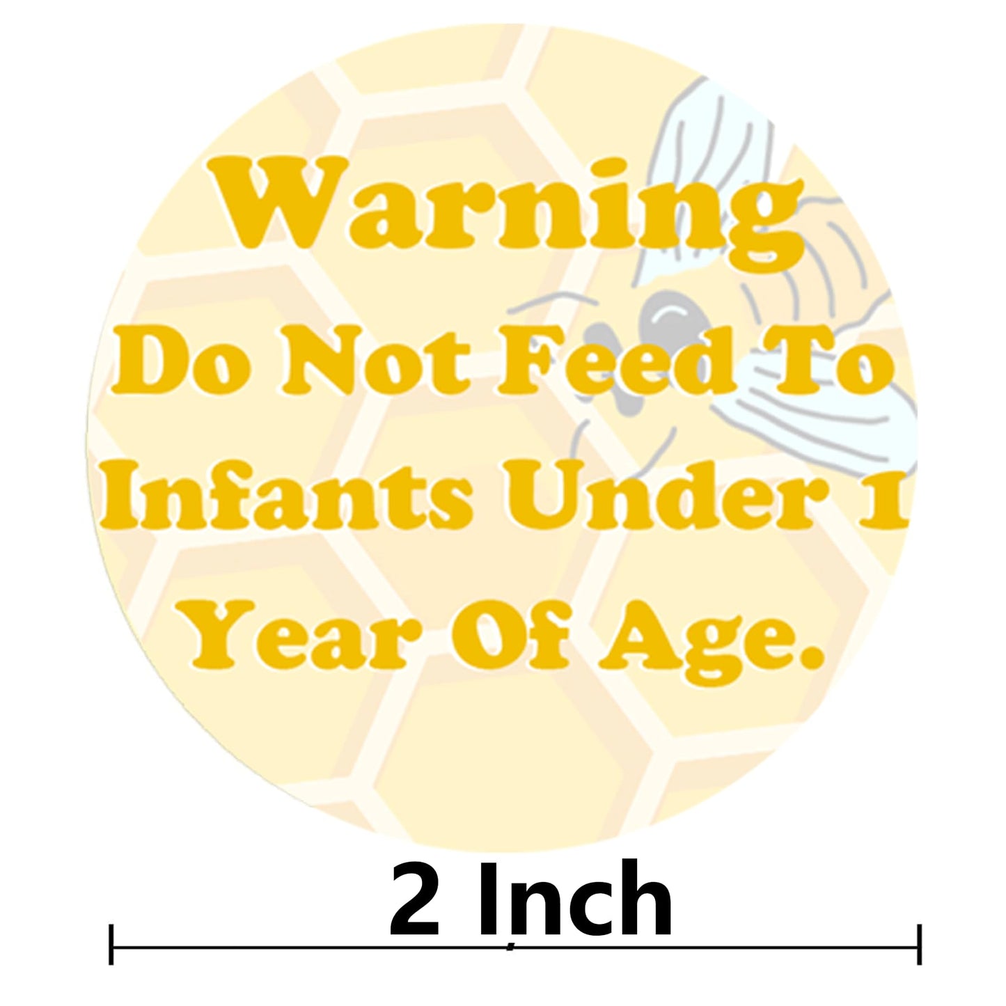 Honey Warning Caution Infants Labels 2 inch Warning Do Not Feed to Infants Label 500Pcs Pure Honey Bottle Label-Honey Safety Instruction Stickers for Small Business Canning Jars and Lids