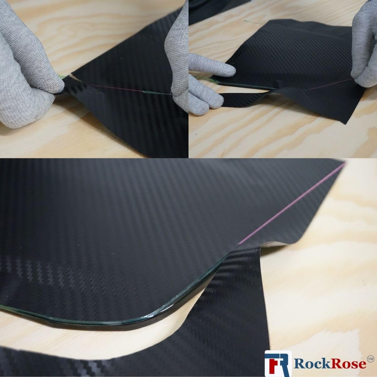 RockRose Professional Knifeless Tape for Car Wrap & PPF - 50m (164ft) Finish Line Vinyl Cutting Tape Precision Edge Design Line Safe Cuts No Scratch Clean Removal No Paint Damage 4 Units
