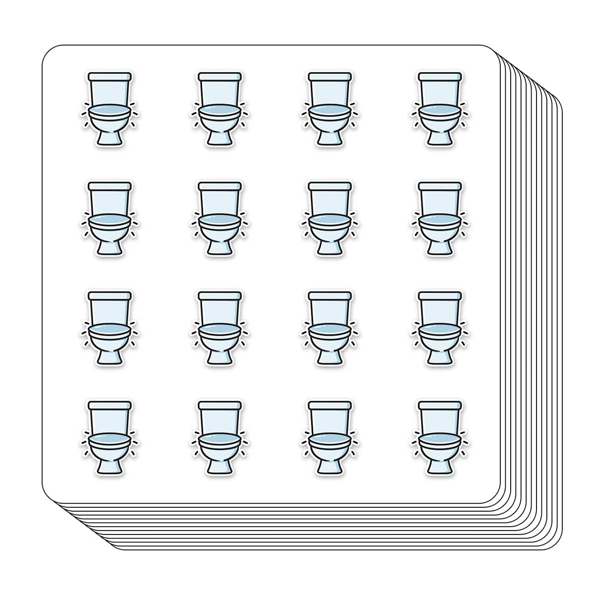 Toilet Planner Stickers, 0.5inch Chore Cleaning Scrapbooking Arts Calendar Kids Crafting 208-Pack