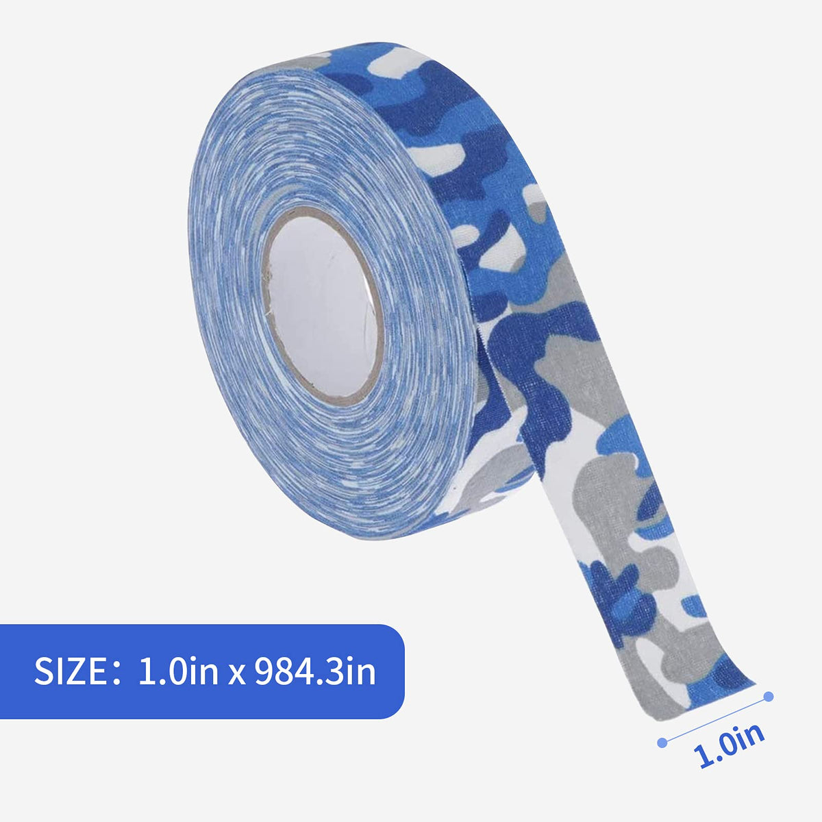 1Pieces Premium Grip Tape Hockey Tape Sticks Anti-Slip Waterproof Wrapper Easy to Stretch and Tear for Ice Hockey, Skiing… 1P Blue