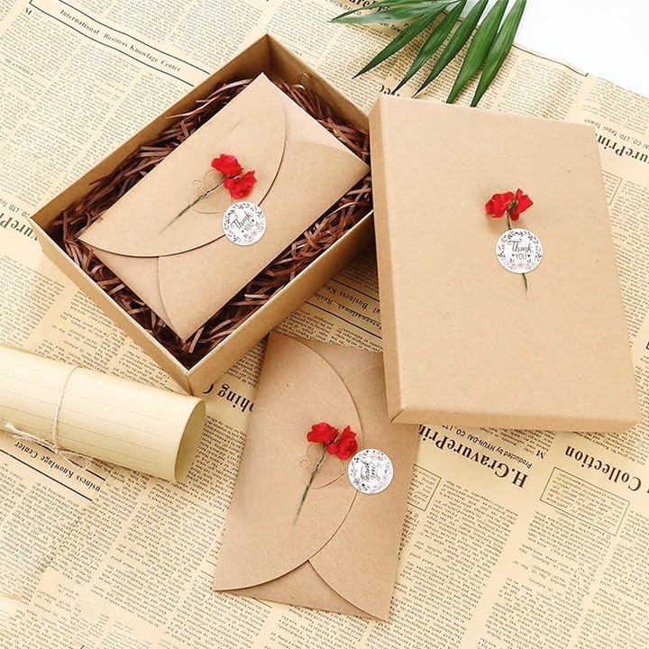 1.5Inch 500PCS Rose Gold Thank You Stickers Packaging Waterproof Stickers Self-Adhesive Labels Envelope, Graduation, Business, Birthdays, Weddings, Giveaways, Party Decoration(1.5in/3.8cm)