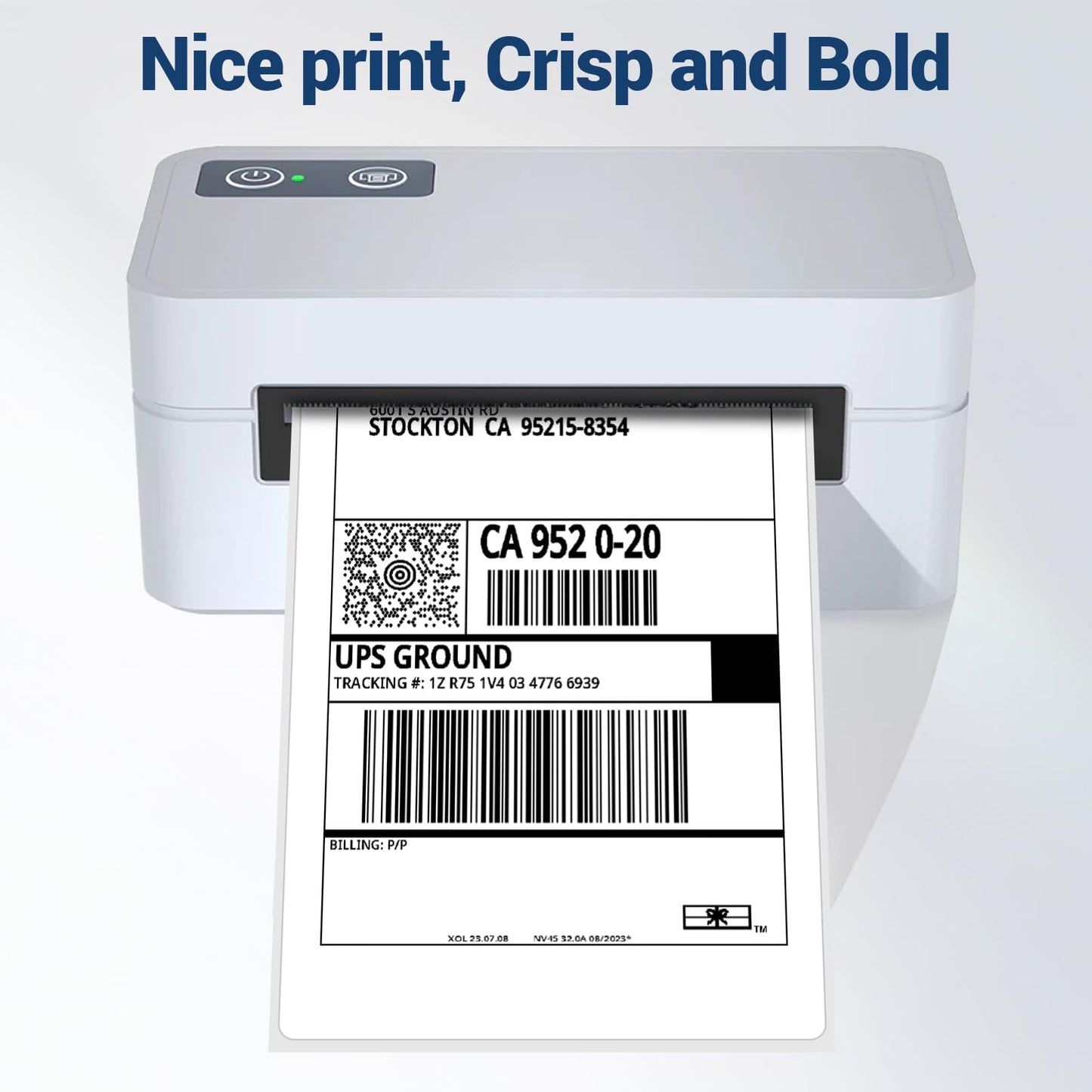 500 Labels/Stack, GOLDEN WIND Direct Thermal Label, 4ʺx 6ʺ Fanfold Labels, White and BPA Free with Perforated line, Fit Most of Thermal Printers in Market