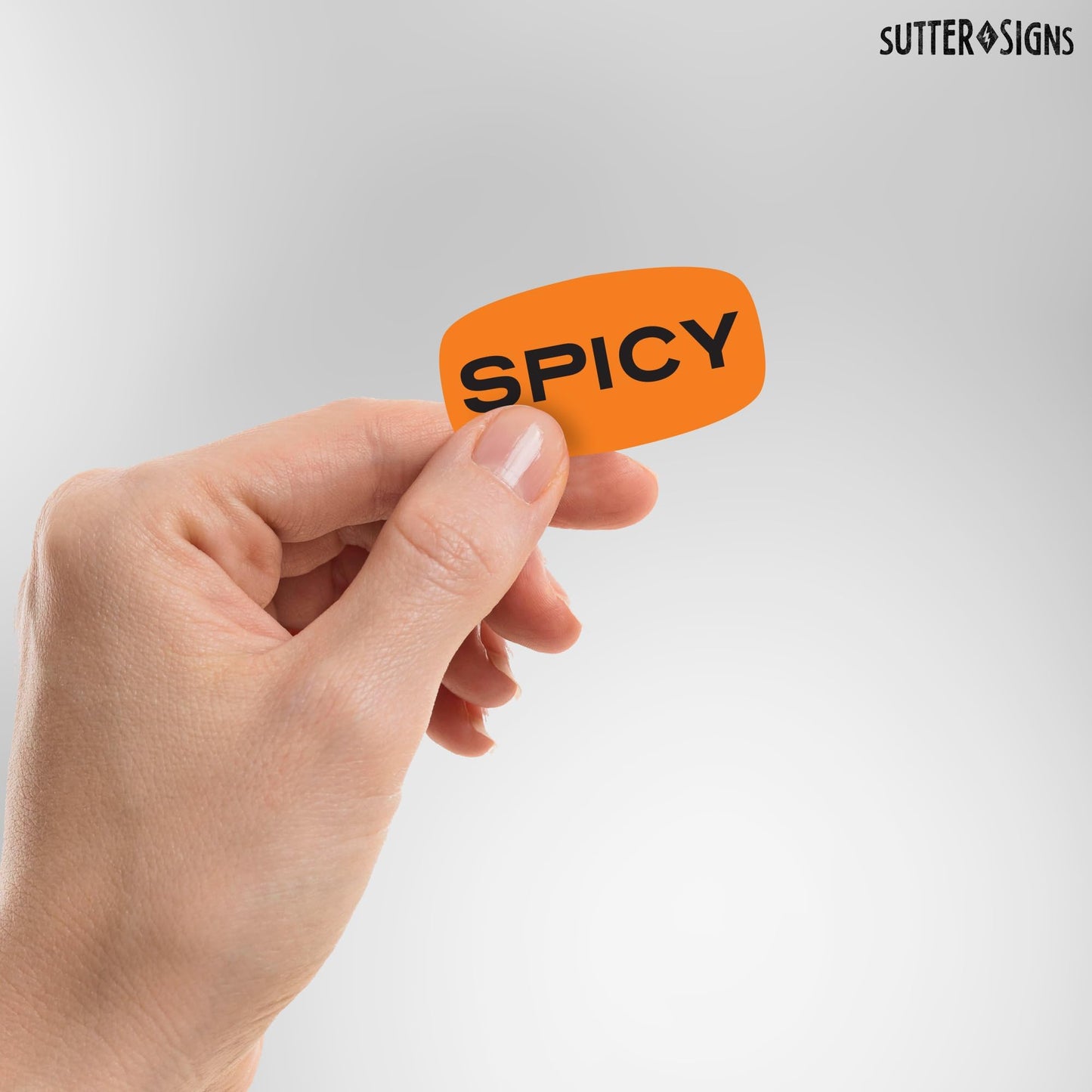 500pcs Spicy Stickers Grocery Store Hot Food Labels 1 Roll by Sutter Signs