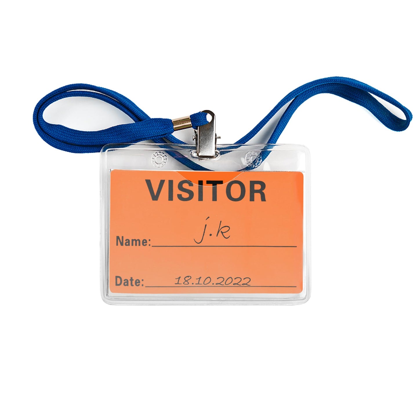 Visitor Pass Stickers Identification Labels Fluorescent Label, 300 (Fluorescent Orange) Fluorescent Orange