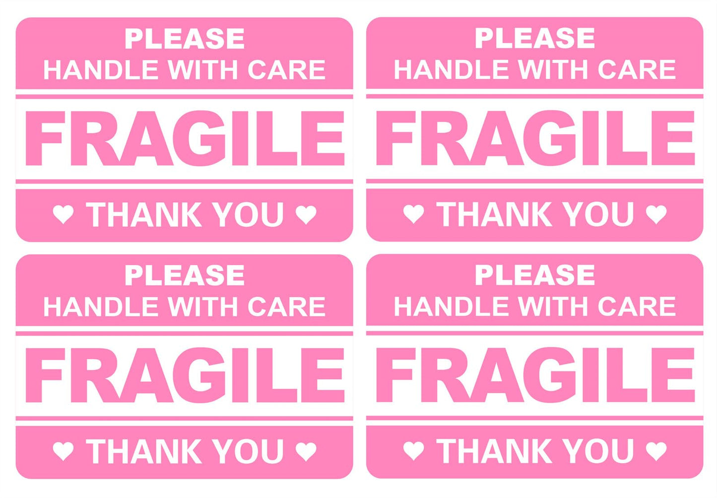 Fragile Sticker,200pcs 2x3 Pink Fragile Sticker for Boxes,Cartons Shipping