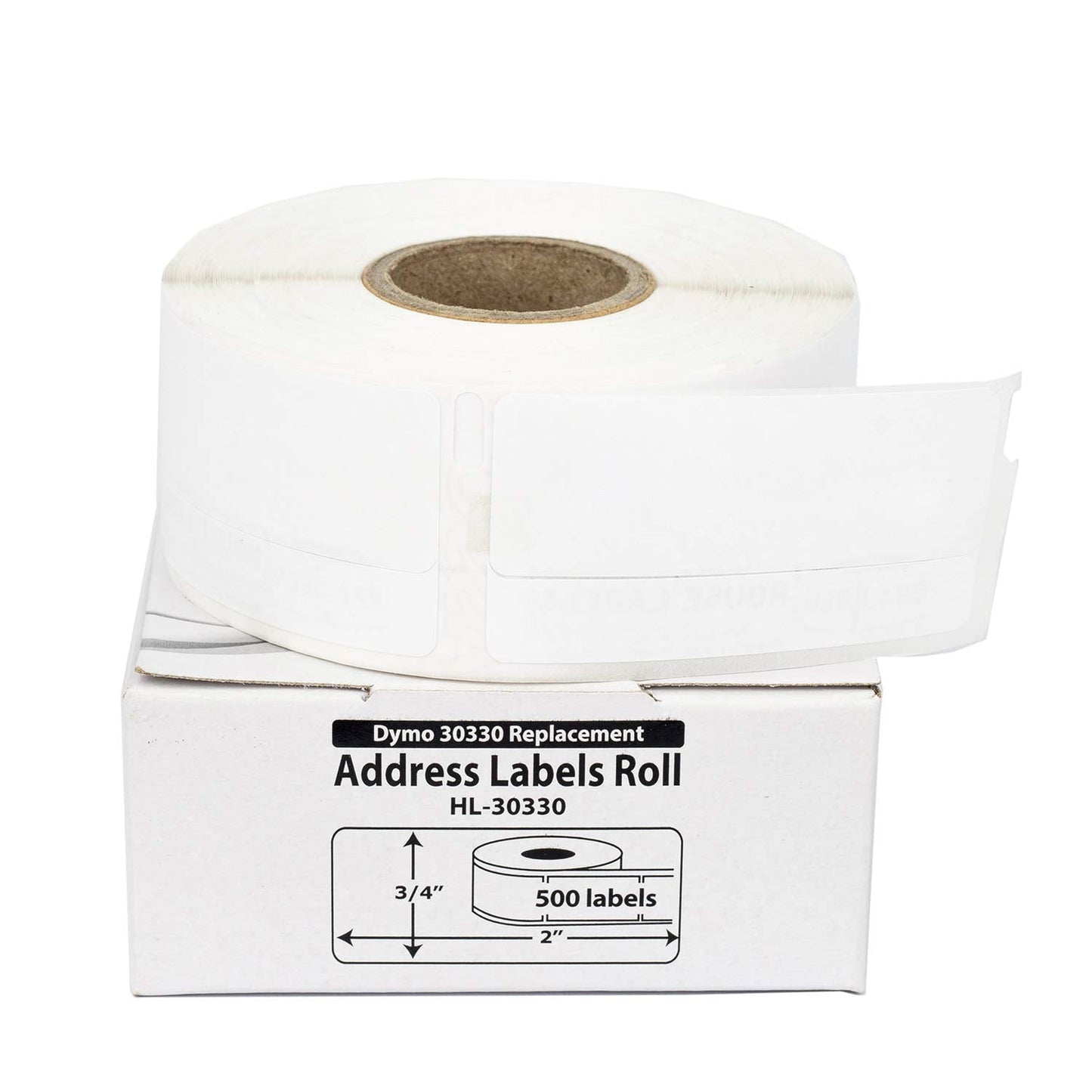 Houselabels 3/4 x 2 Inches Dymo-Compatible 30330 Multipurpose Labels, 1 Roll, 500 Labels per Roll 500 Count (Pack of 1)