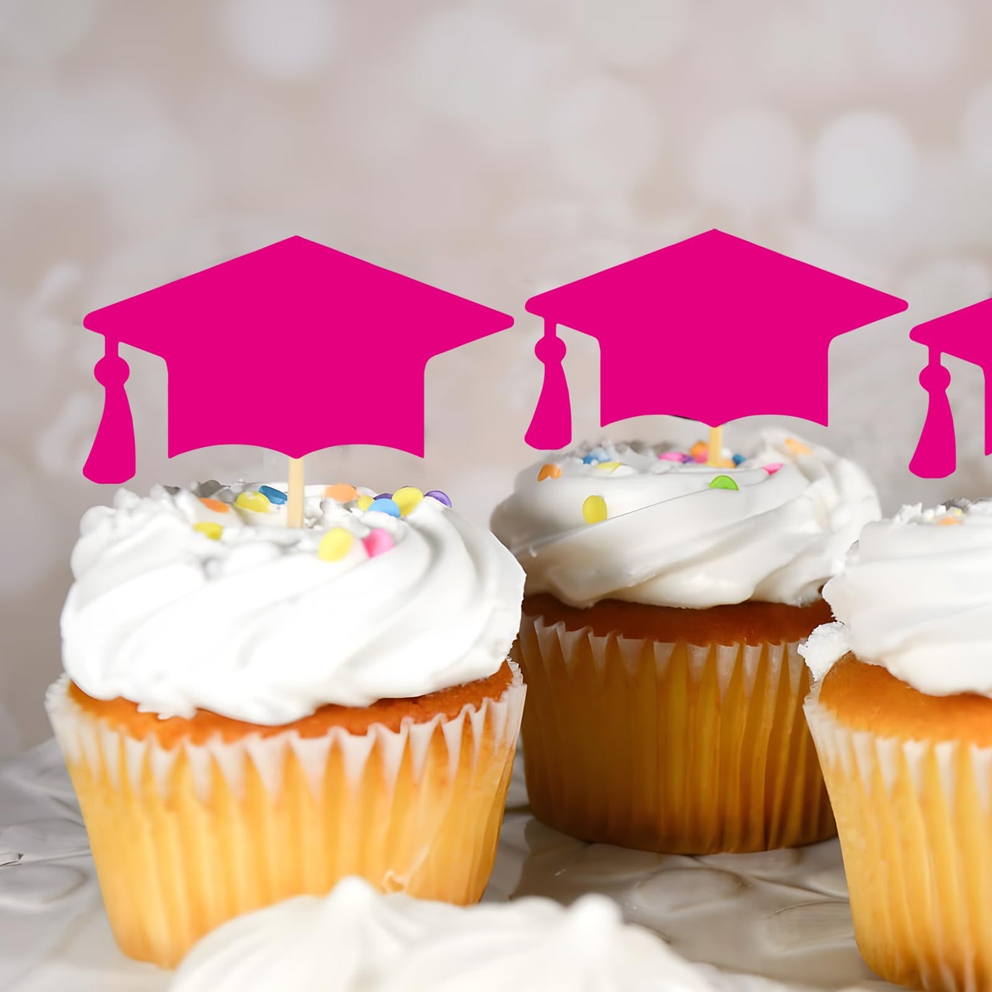 80PCS Pink Graduation Cap Label Stickers Self-Adhesive Grad Hat Stickers Sealing Labels Grad Party Favor Decor for College High School Graduation Envelopes Chocolate Cards Gift Wrap (Bright Pink) Bright Pink