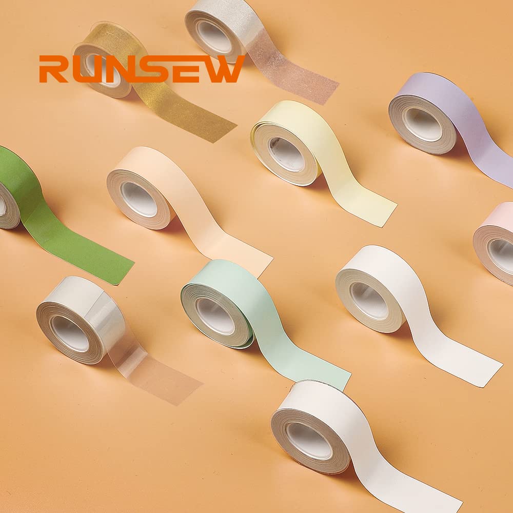Label Maker Tape for Phomemo Label Printer of Model D30, Waterproof Anti-Oil Scratch-Resistant Continuous Stickers (15mmX4m, 2 Rolls), Suitable for Home&Office(Transparent) W 15mm x L 4M Transparent