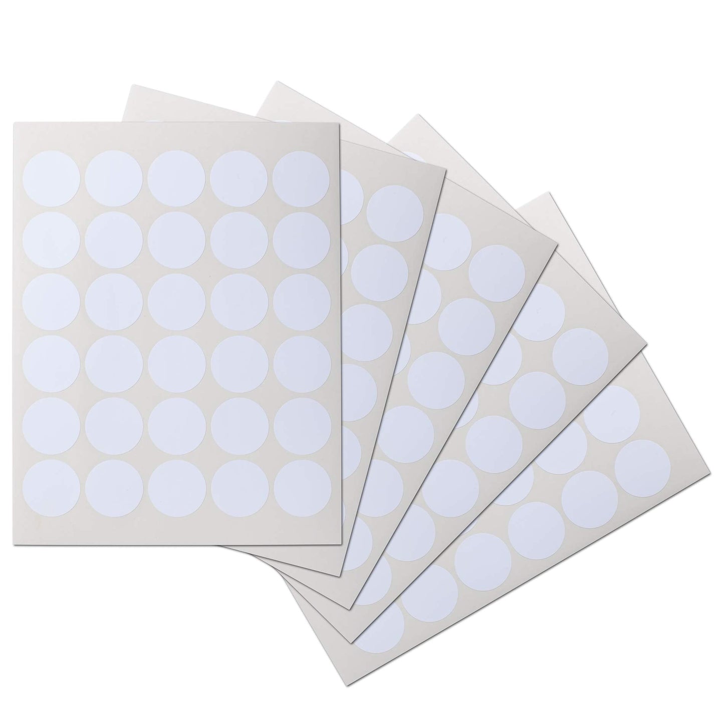 Waterproof Essential Oil Labels, 150 Circles, 1.5 Inch Diameter, Oil Proof, Highly Durable Blank Stickers