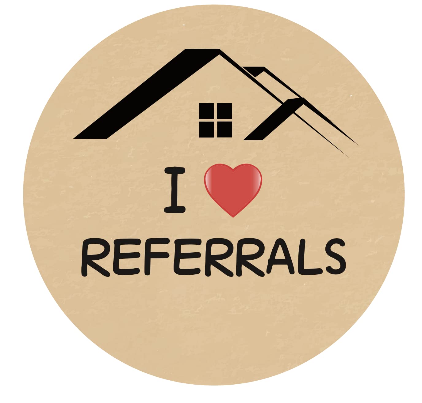 1.5 inch 300 PCS I Love Referrals Stickers Round Labels for Real Estate Agents and House Sales Supplies Mailing Envelops Adhesive Labels