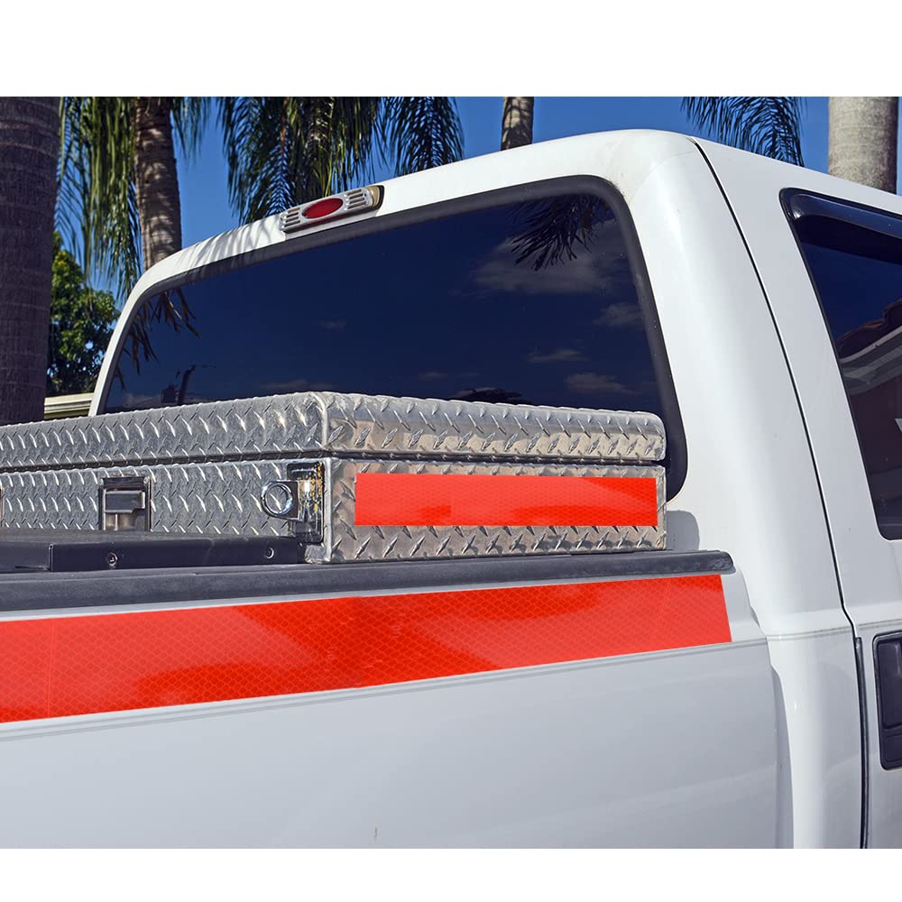 Reflective Tape 2 inch Wide 75 FT Long High Intensity Red Trailer Reflector Safety Conspicuity Tape for Vehicles Trucks Bikes Cargos Helmets 2IN*75FT