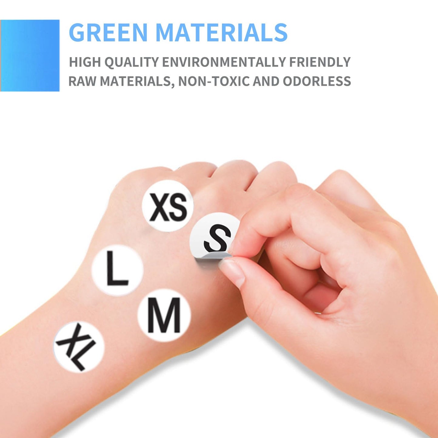 Round Clothing Size Stickers for T-Shirts 3500 PCS 7 Sizes, Trousers, Skirts | Self Adhesive Size Labels, XS to XXXL, Ideal for Retail and Apparel