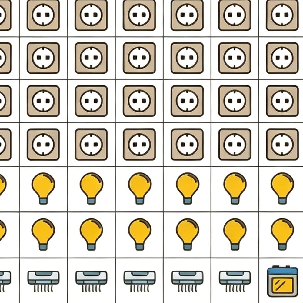 5-Pack (350pcs) Circuit Breaker Index Label Sticker Set – Switch Label Stickers with Practical Patterns for Easy Identification in Electrical Boxes, Ideal for Home and Office Use